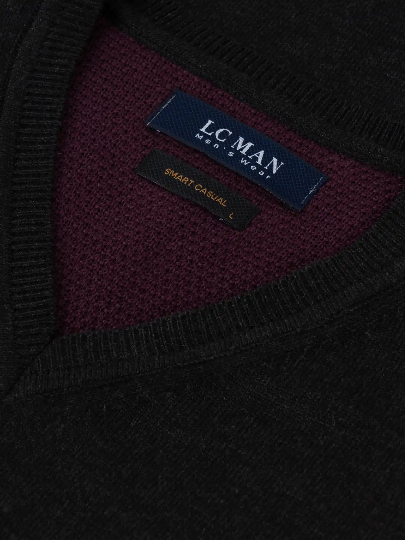 ژیله بافت یقه هفت ساده زغالی