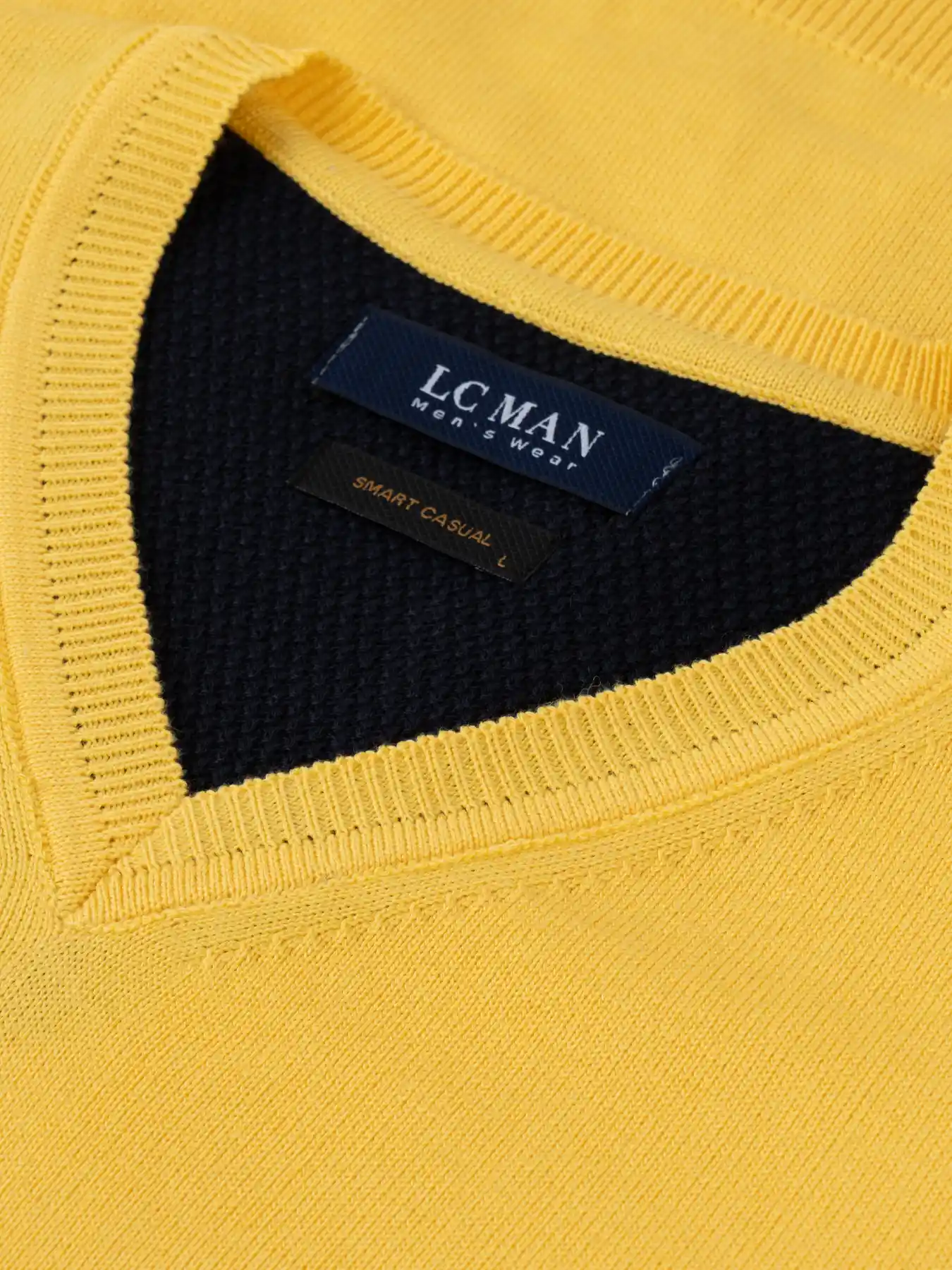 ژیله بافت یقه هفت ساده زرد