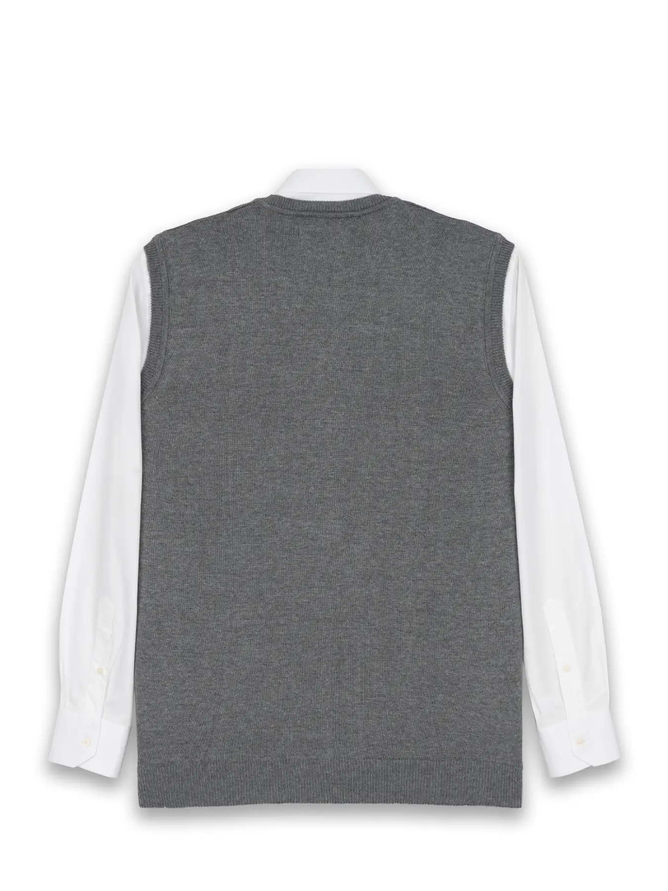 ژیله بافت یقه هفت ساده طوسی