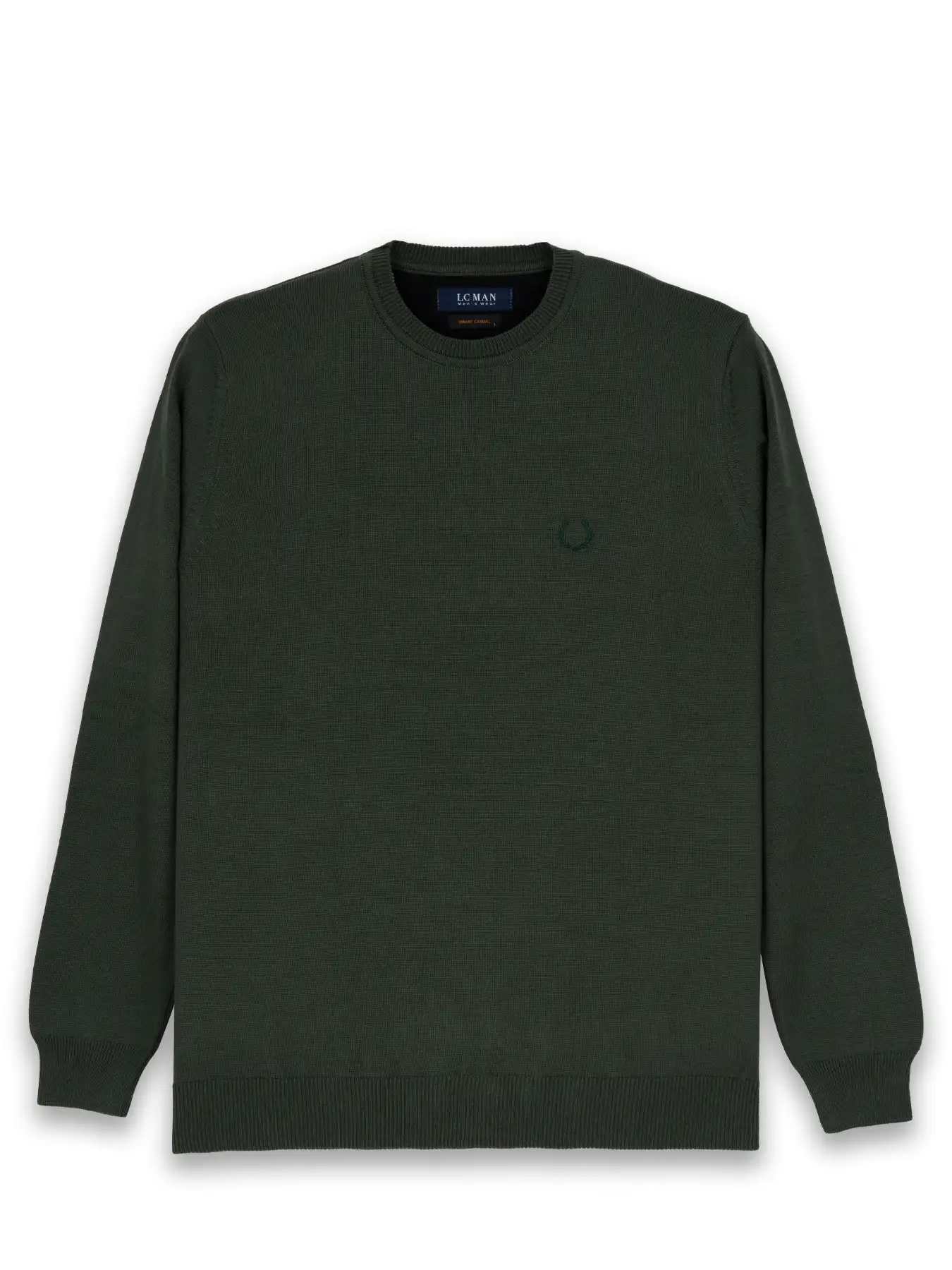 پلیور سبز یقه گرد ساده 