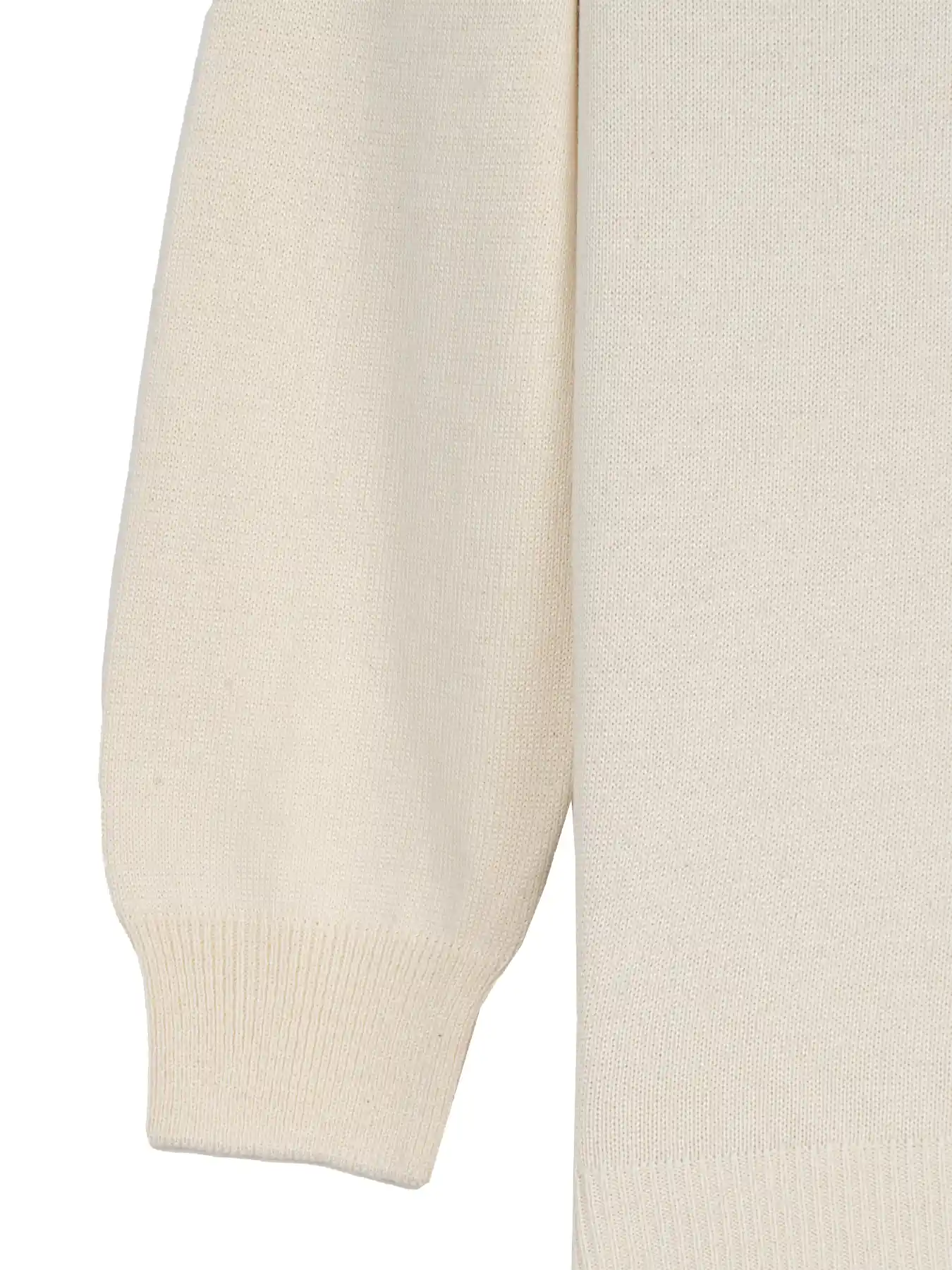 پلیور شیری یقه گرد ساده 