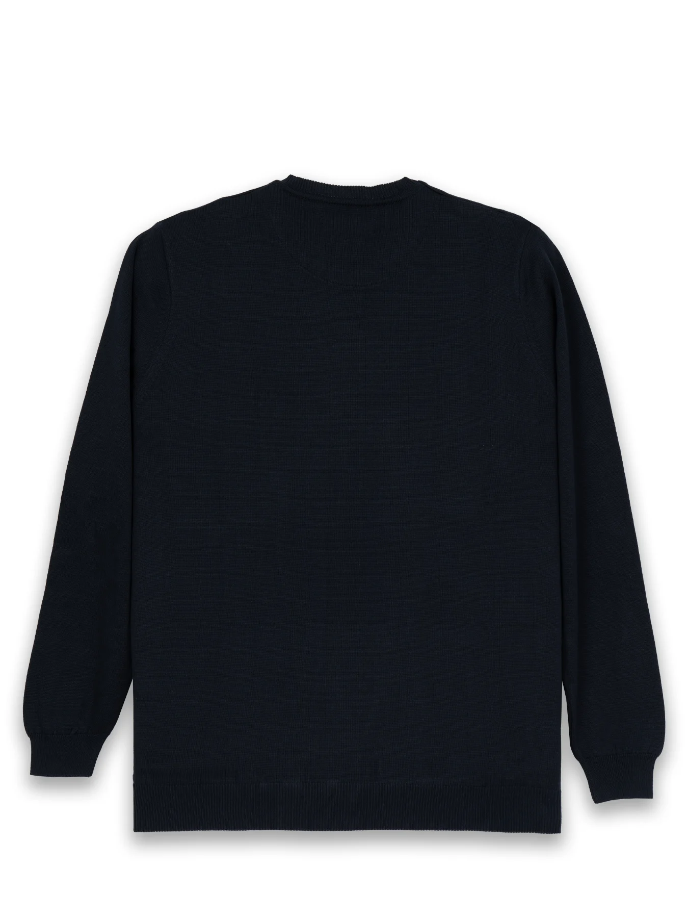 پلیور سرمه ای یقه گرد ساده