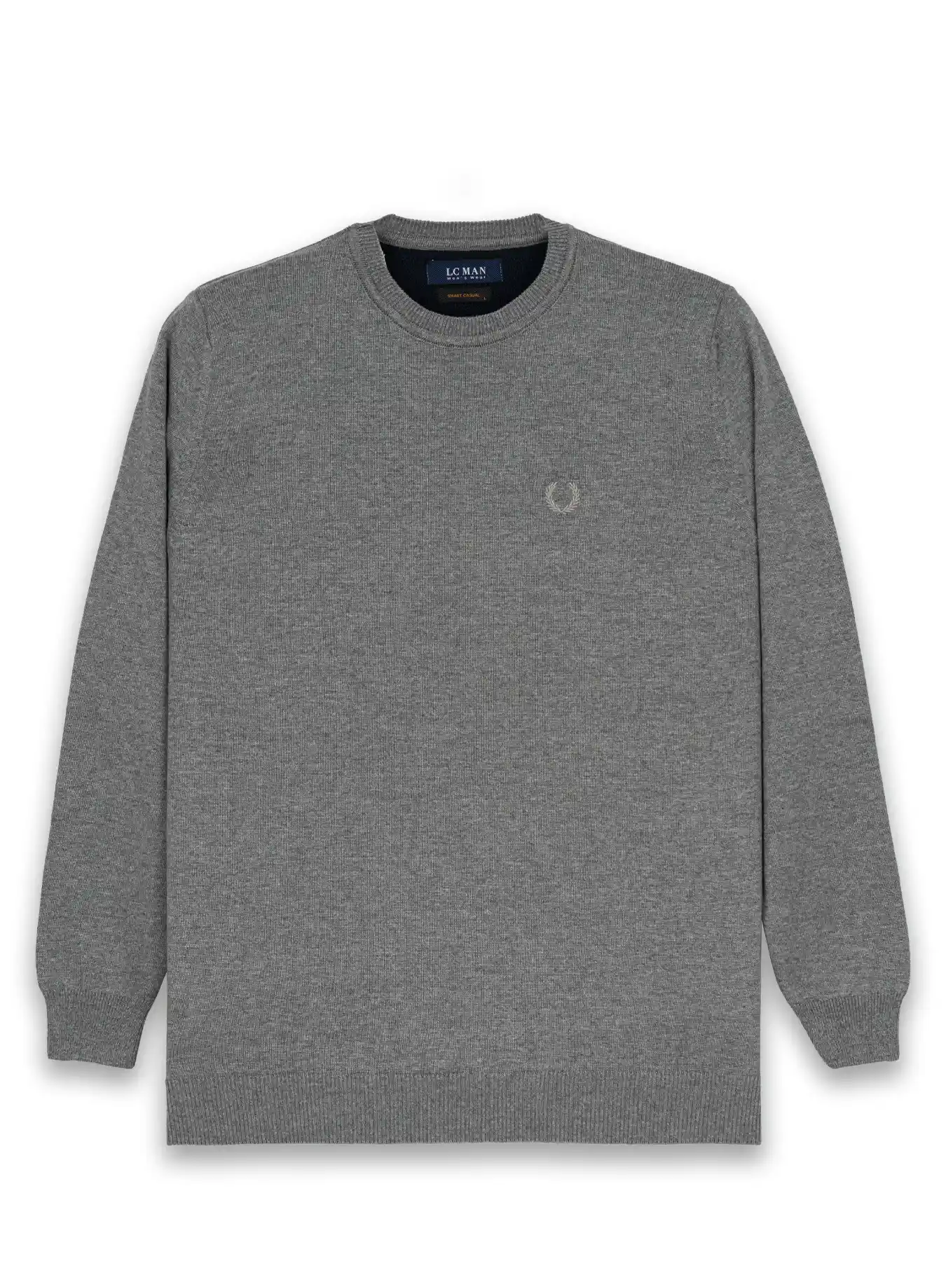 پلیور طوسی یقه گرد ساده