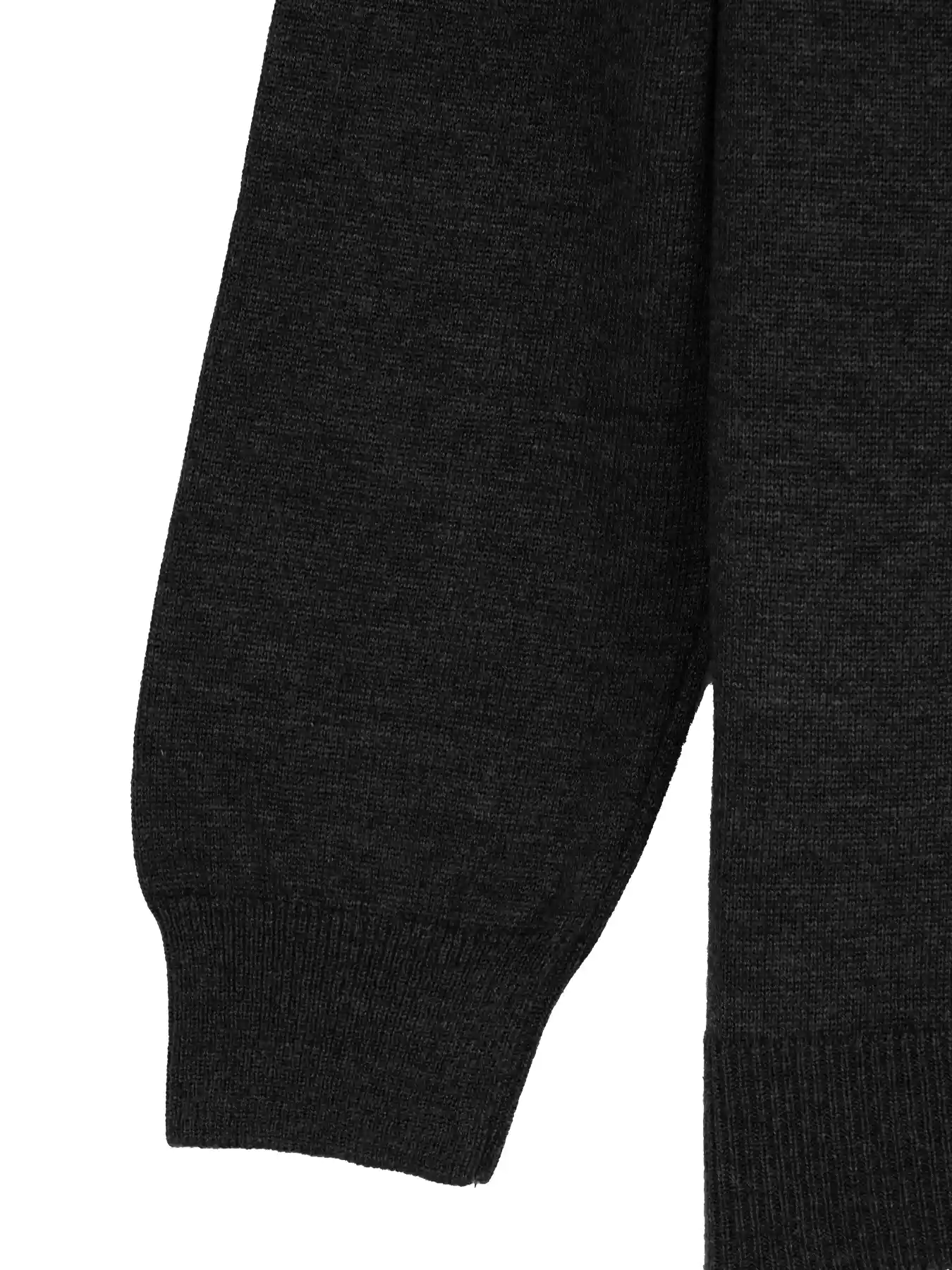 پلیور زغالی یقه گرد ساده 