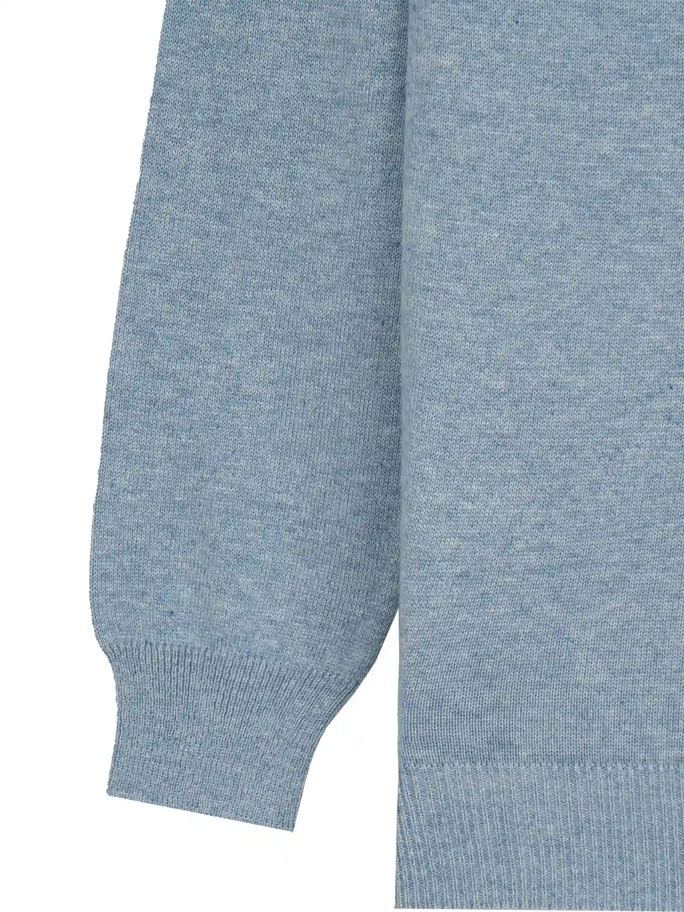 پلیور آبی روشن یقه گرد ساده 