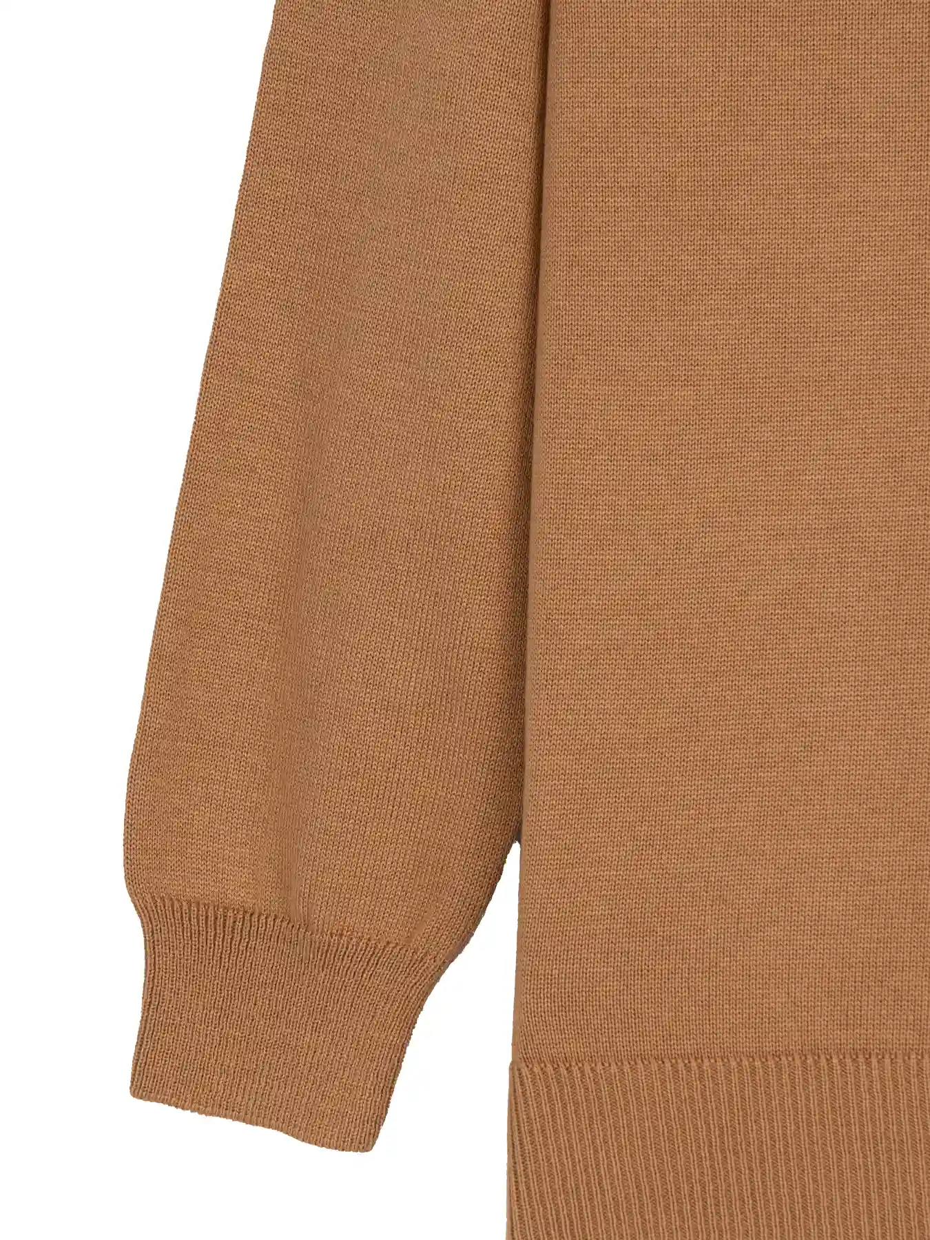 پلیور قهوه ای یقه گرد ساده 