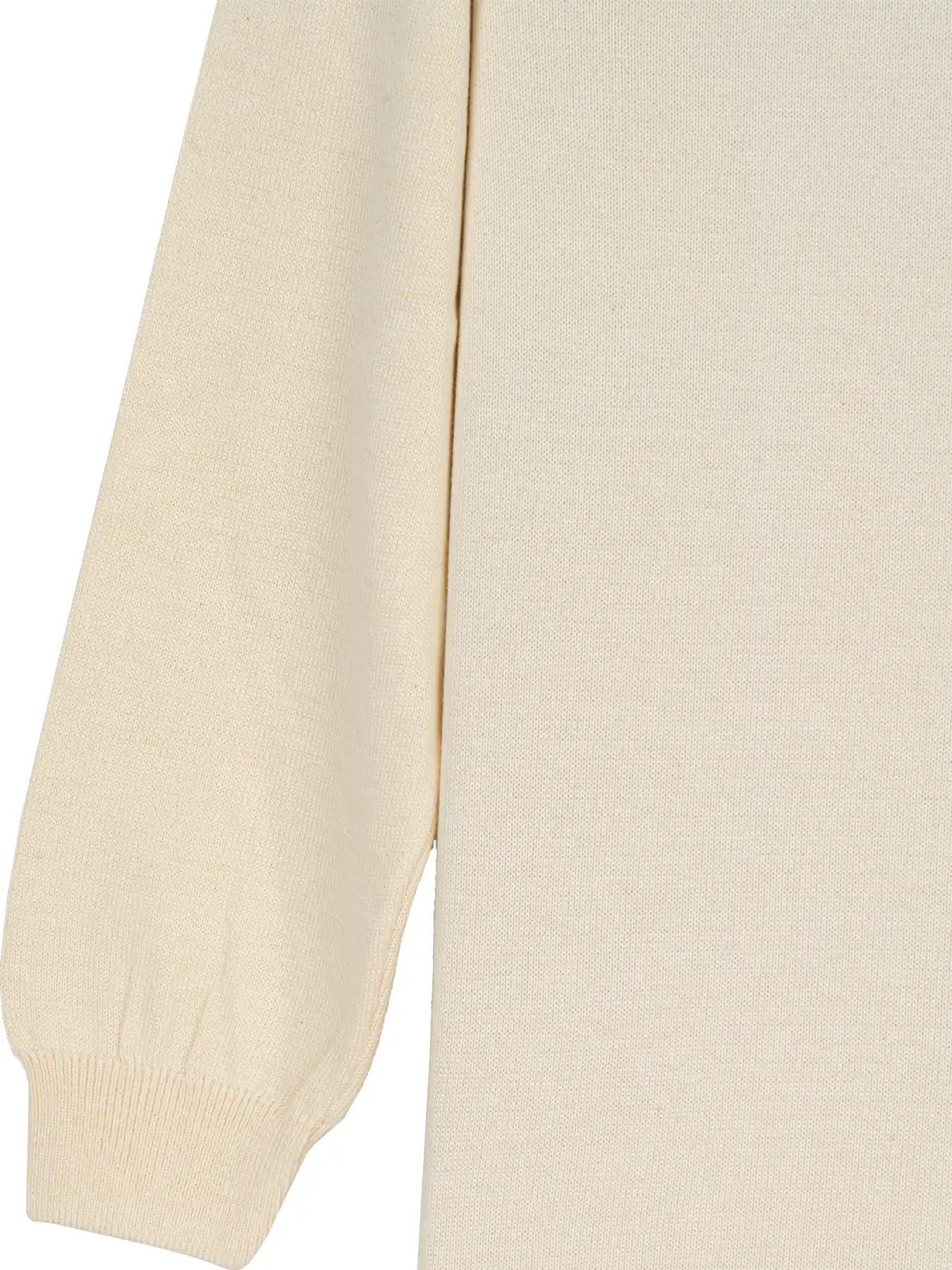 پلیور شیری یقه پنج سانت ساده 