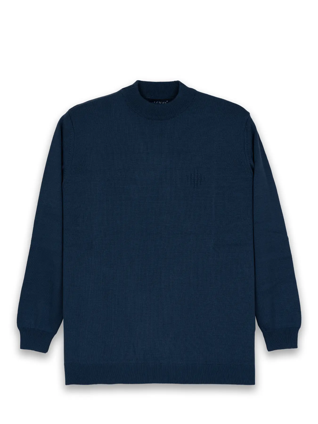 پلیور آبی تیره یقه پنج سانت ساده 