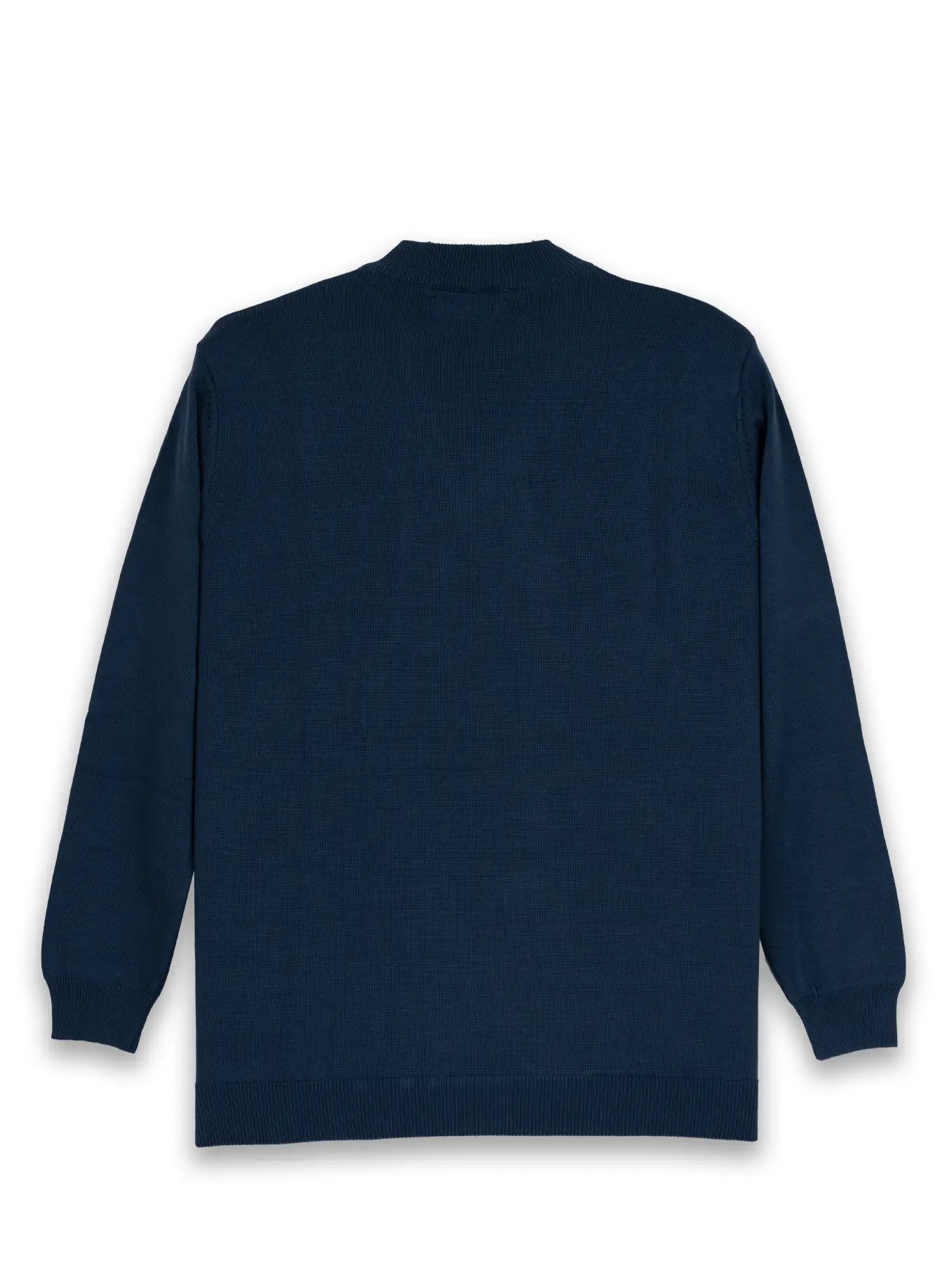 پلیور آبی تیره یقه پنج سانت ساده 