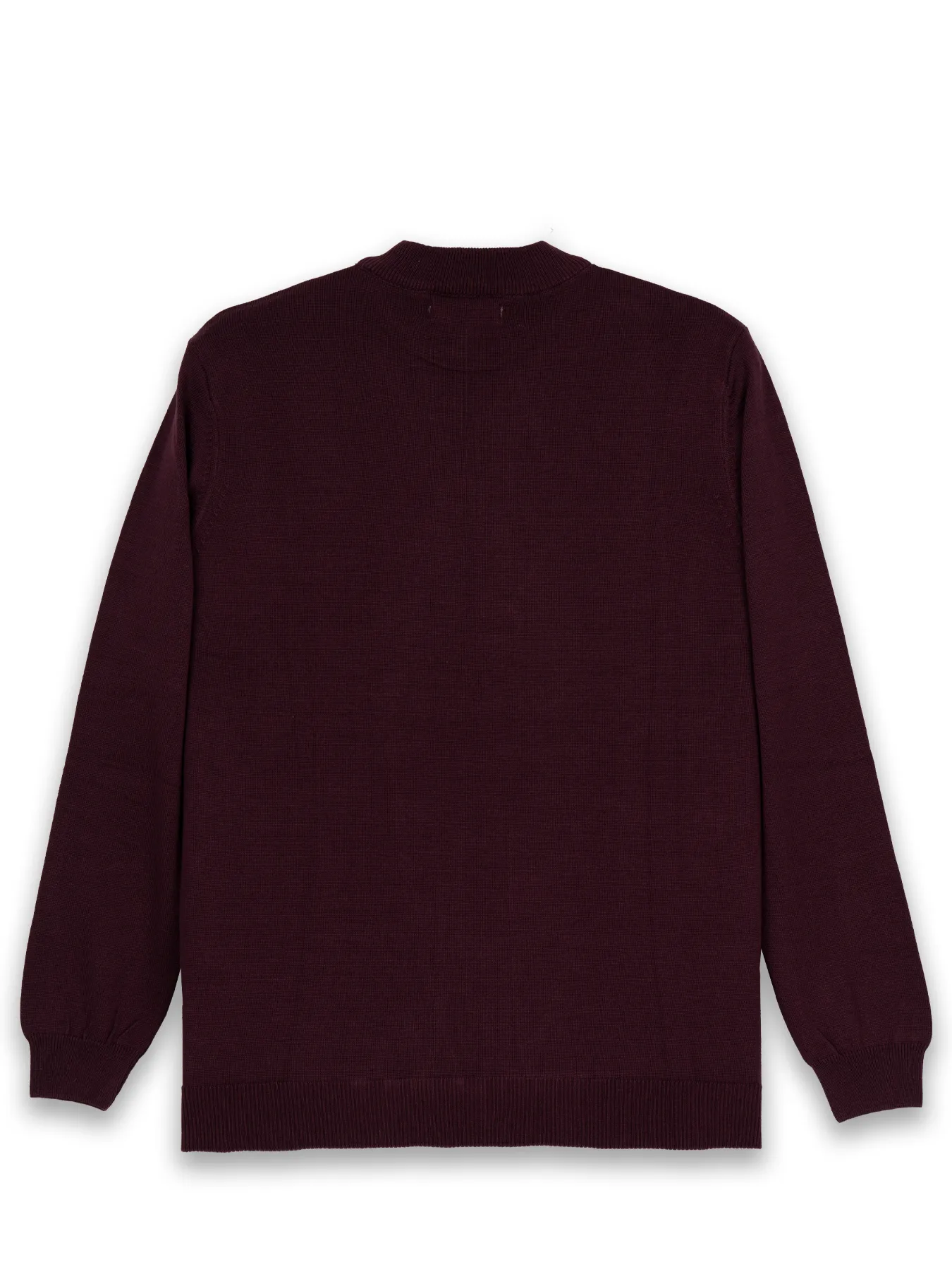 پلیور زرشکی یقه پنج سانت ساده 