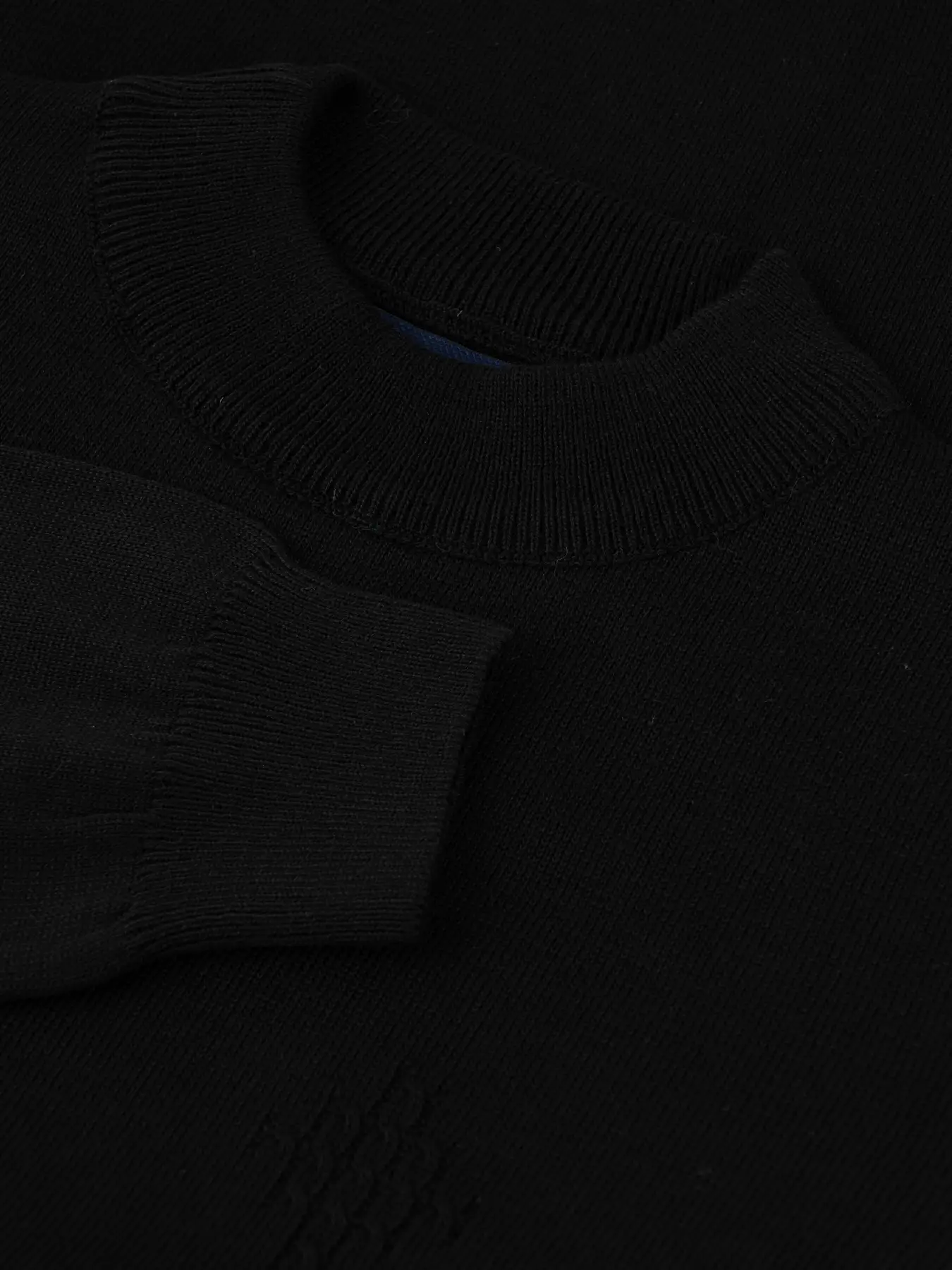 پلیور مشکی یقه پنج سانت ساده 