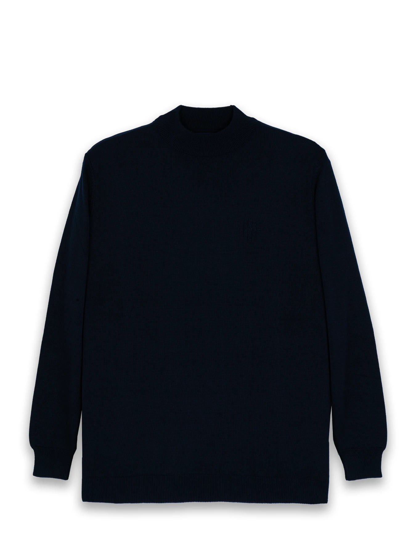 پلیور سرمه ای یقه پنج سانت ساده 