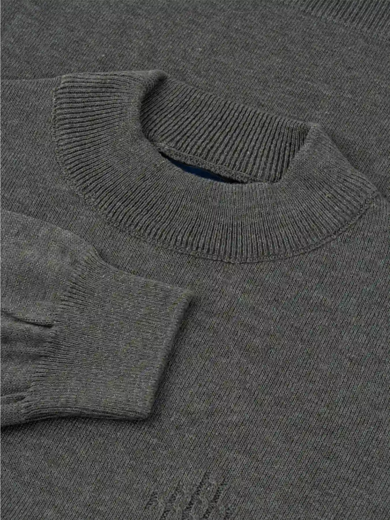 پلیور طوسی یقه پنج سانت ساده