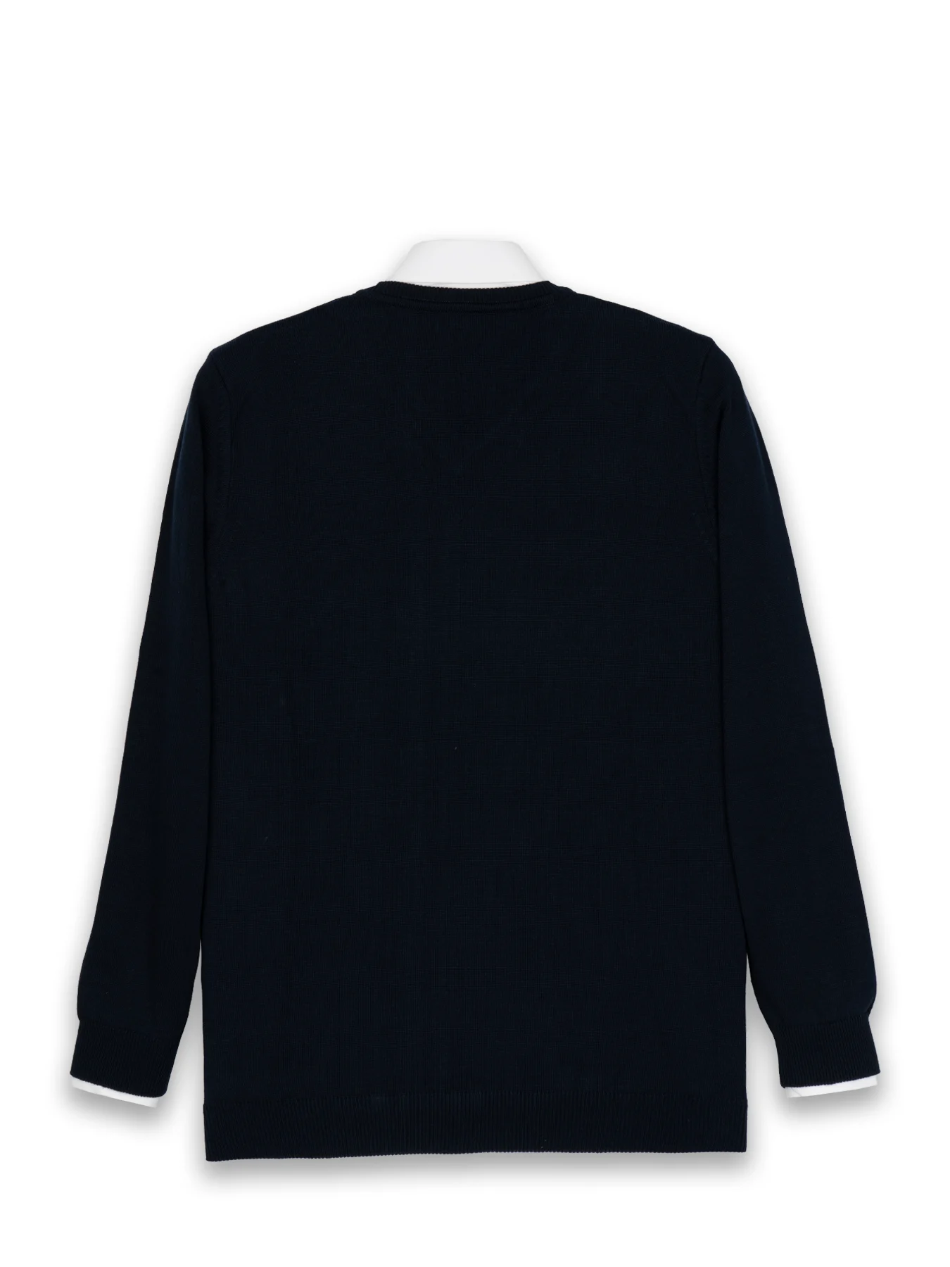 بافت سرمه ای یقه هفت ساده 