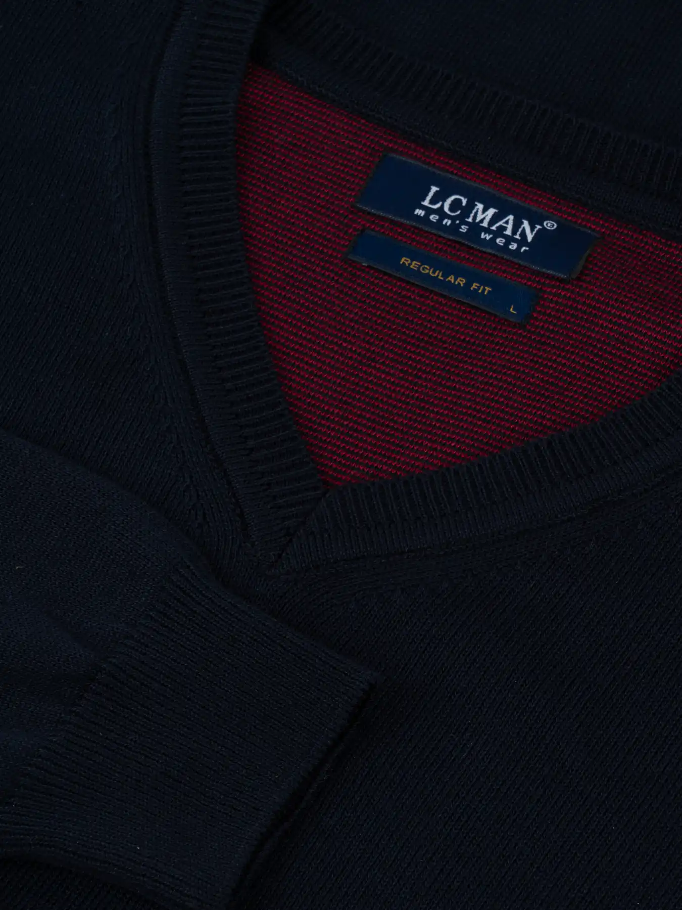 بافت سرمه ای یقه هفت ساده 