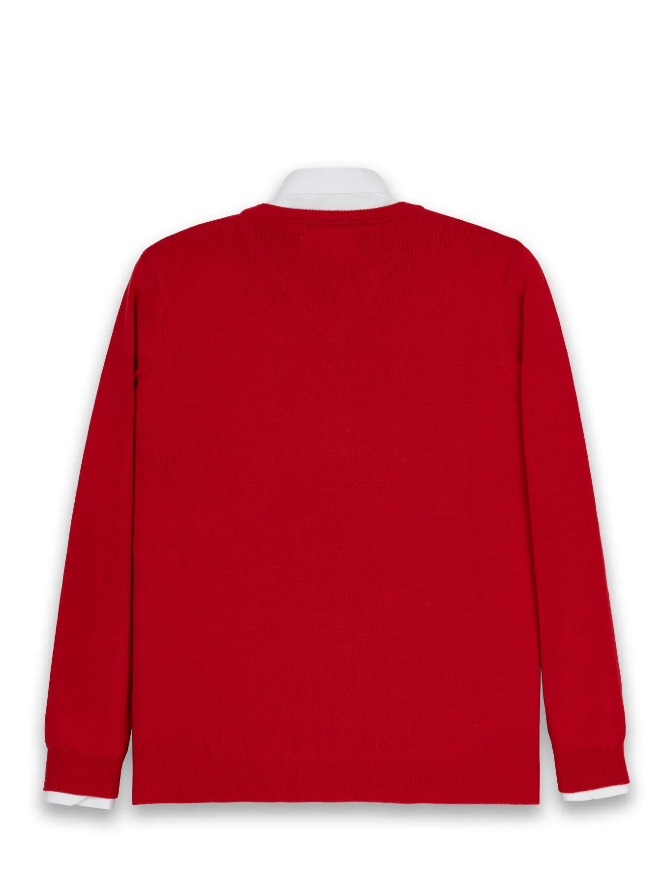 بافت یقه هفت سانت ساده قرمز