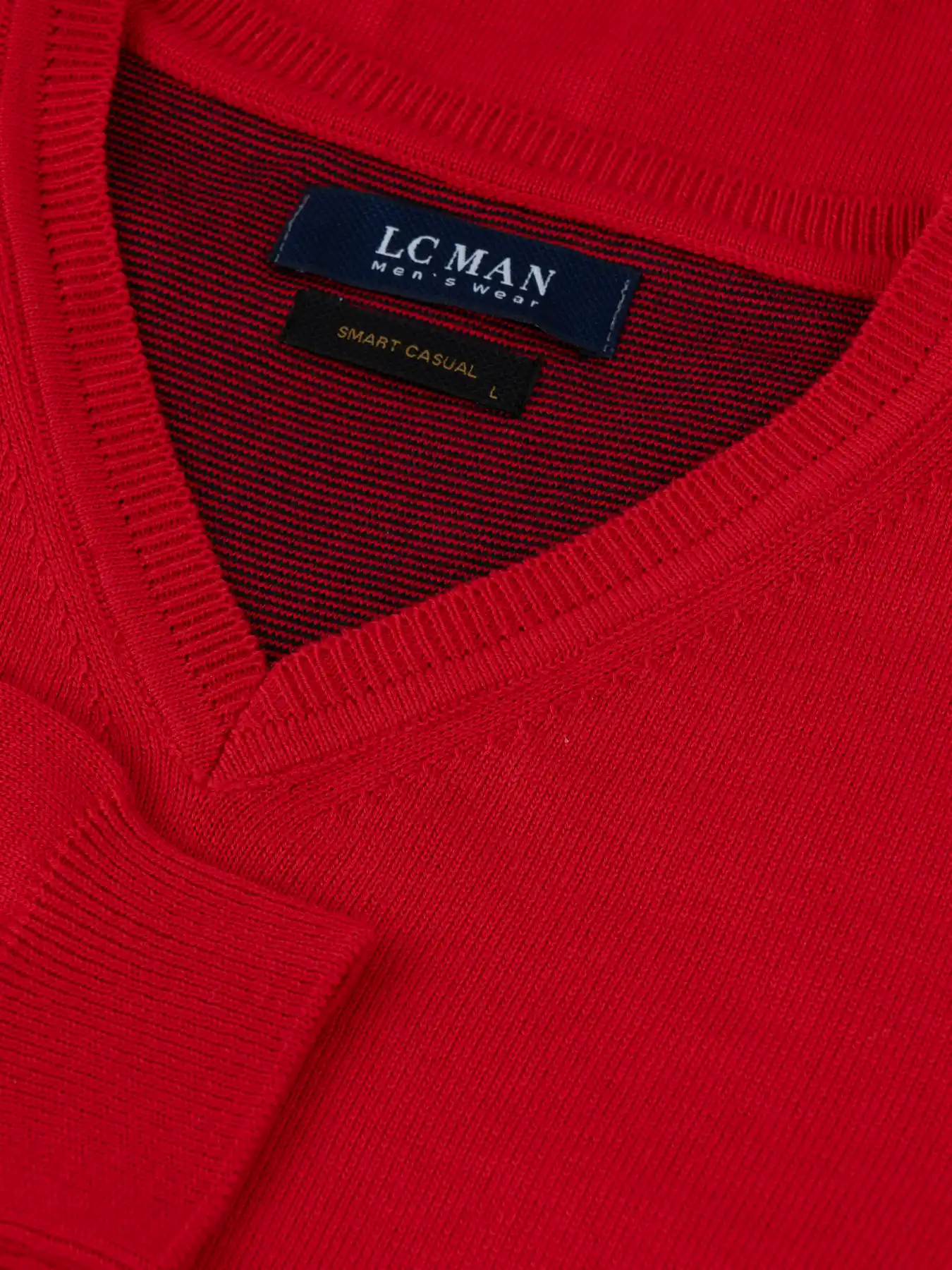 بافت یقه هفت سانت ساده قرمز