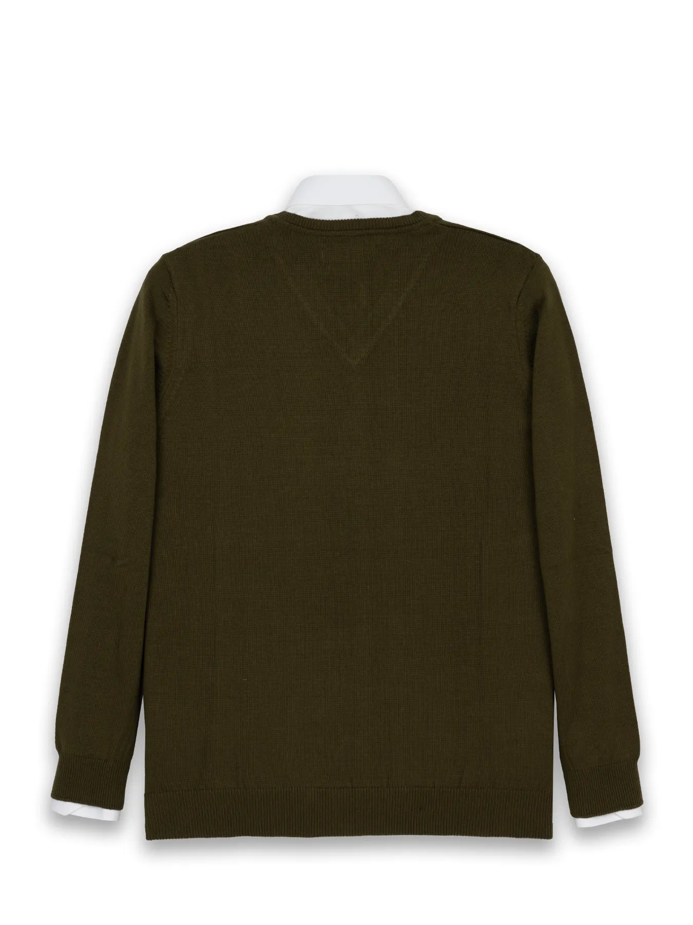 بافت یقه هفت سانت ساده سبز یشمی