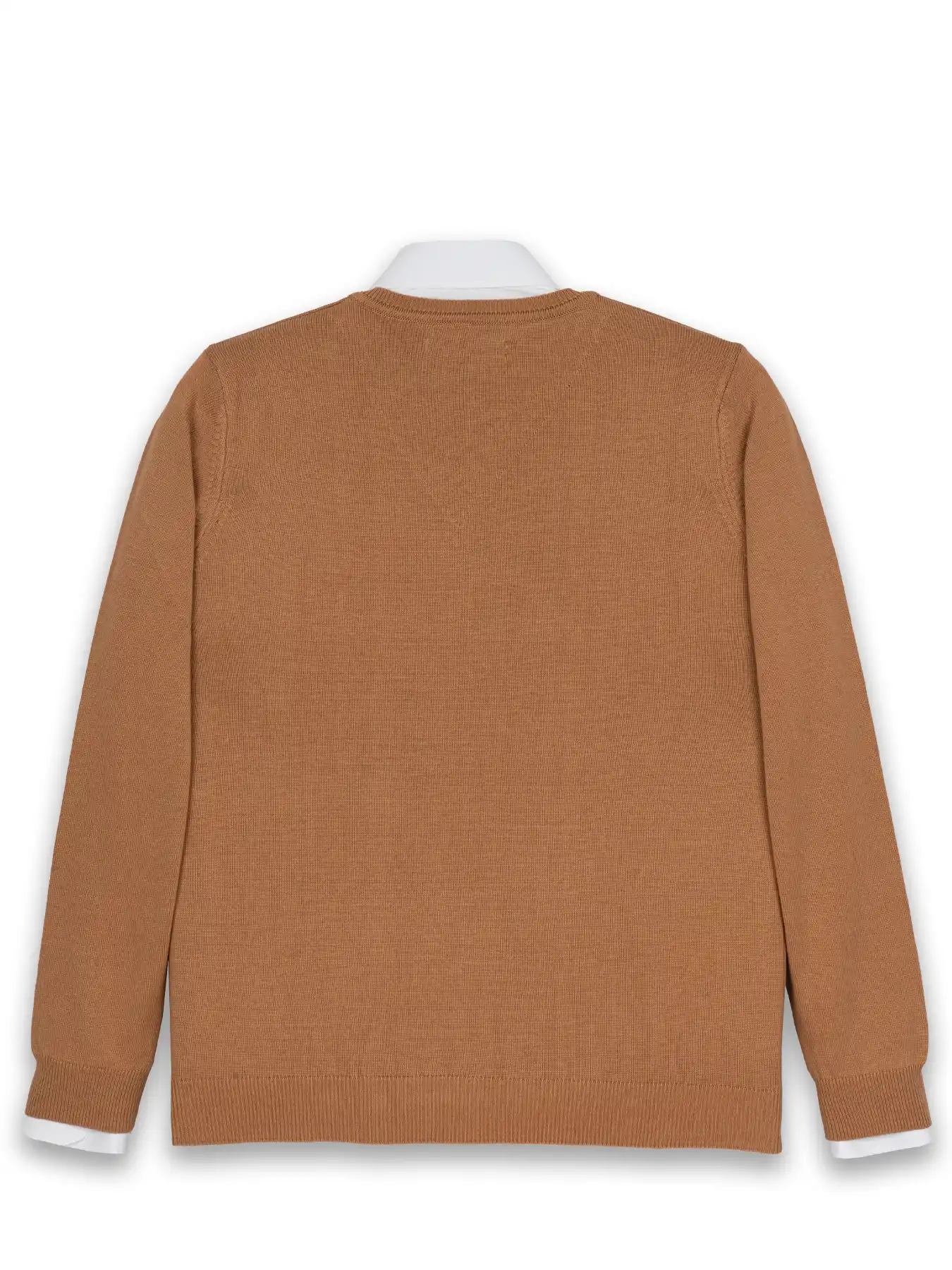 بافت کرم یقه هفت سانت ساده