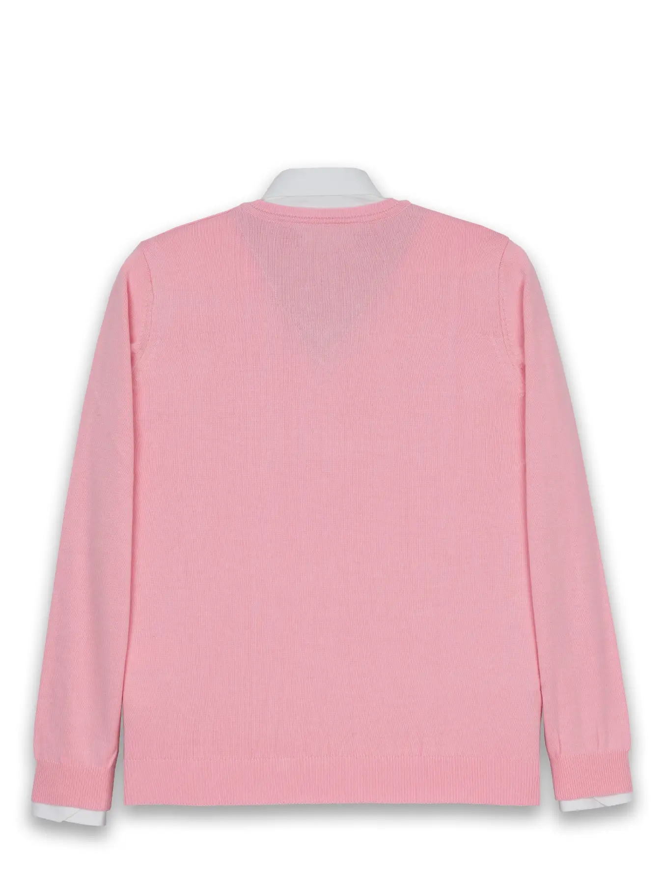 بافت یقه هفت سانت ساده صورتی