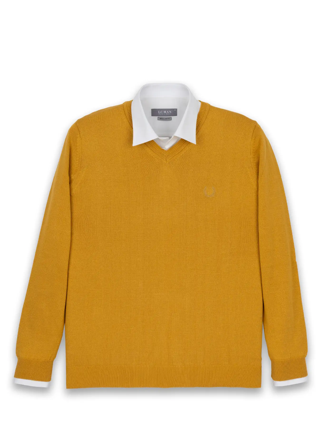 بافت یقه هفت سانت ساده طلایی