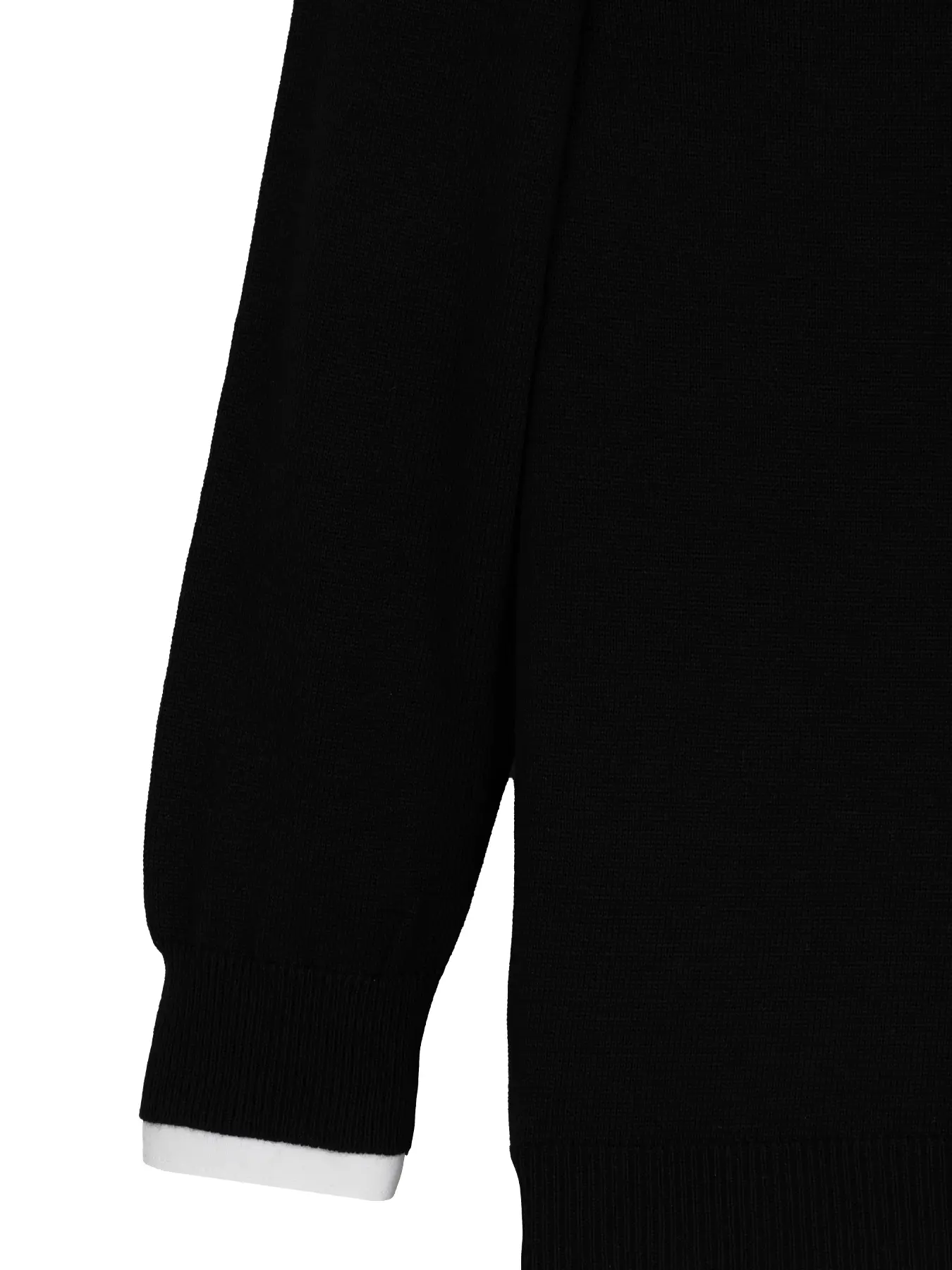 بافت مشکی یقه هفت سانت ساده