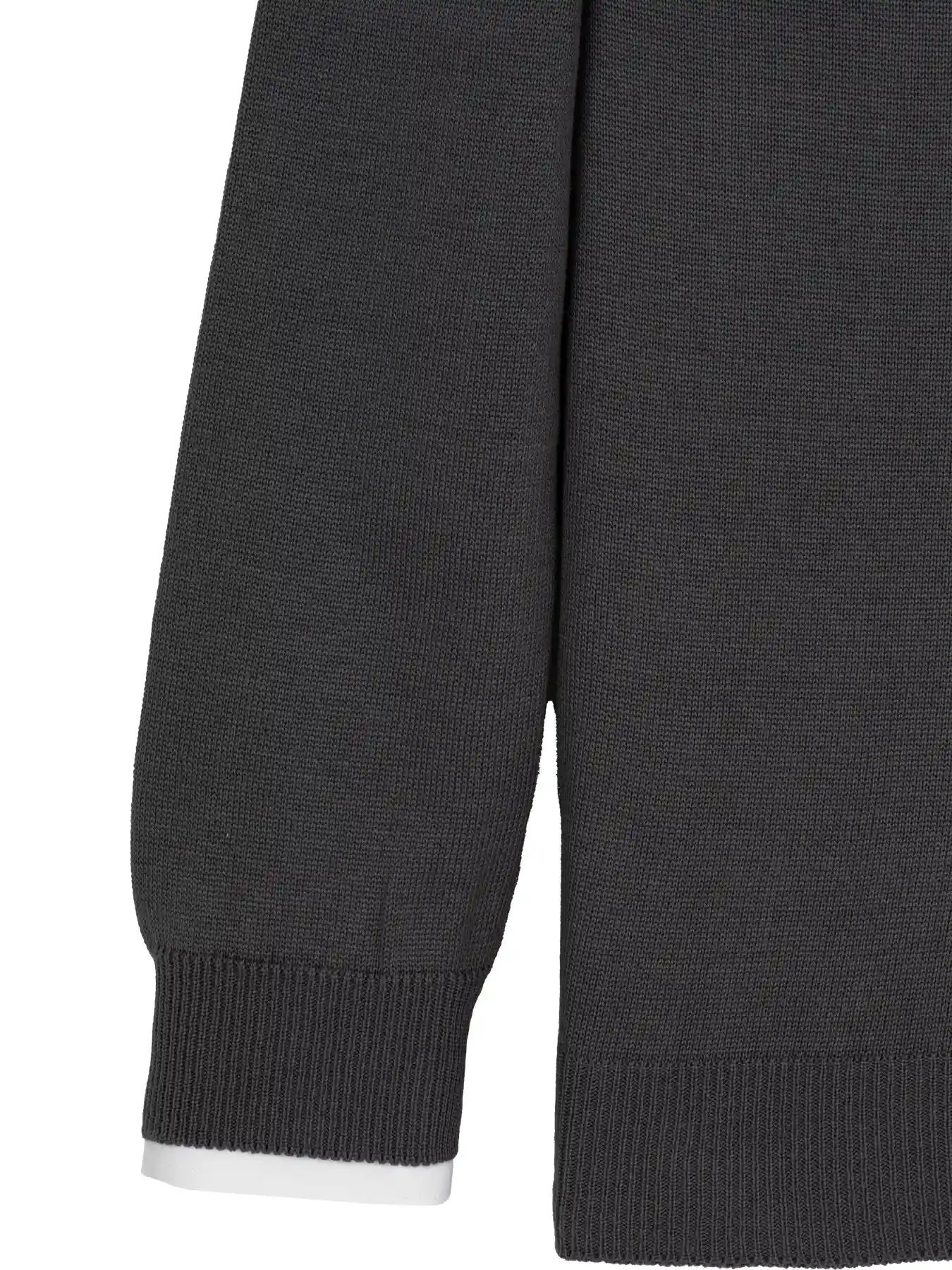 بافت طوسی تیره یقه هفت سانت ساده