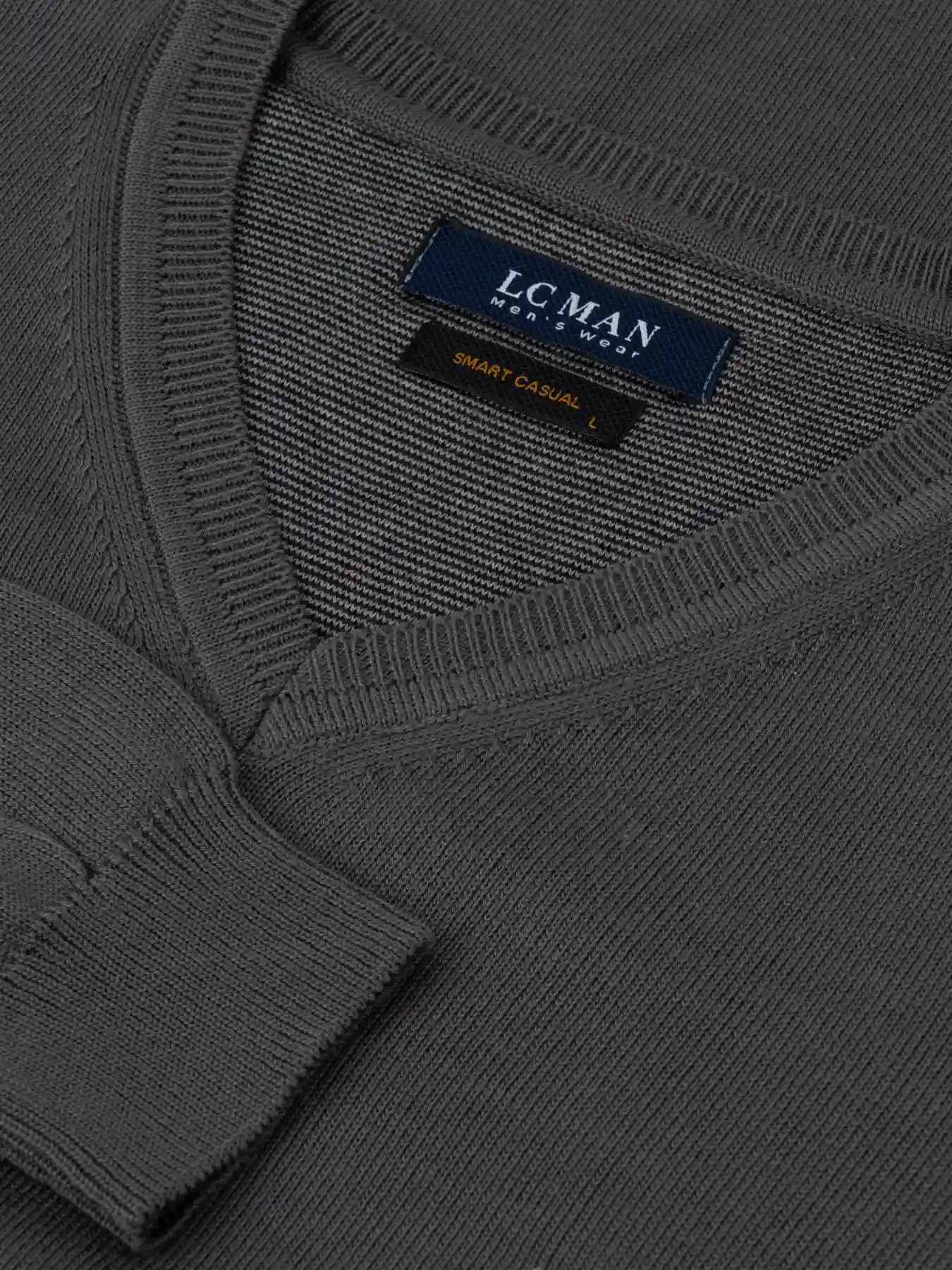 بافت طوسی تیره یقه هفت سانت ساده