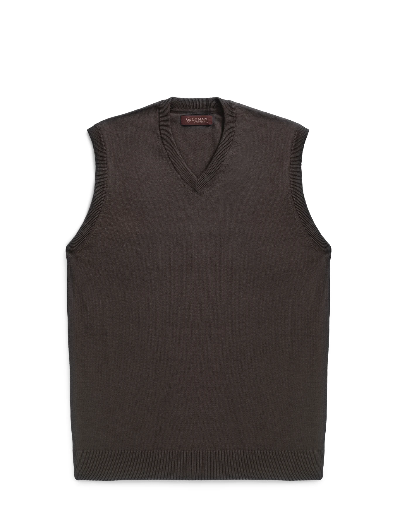 ژیله بافت قهوه ای تیره یقه هفت 90