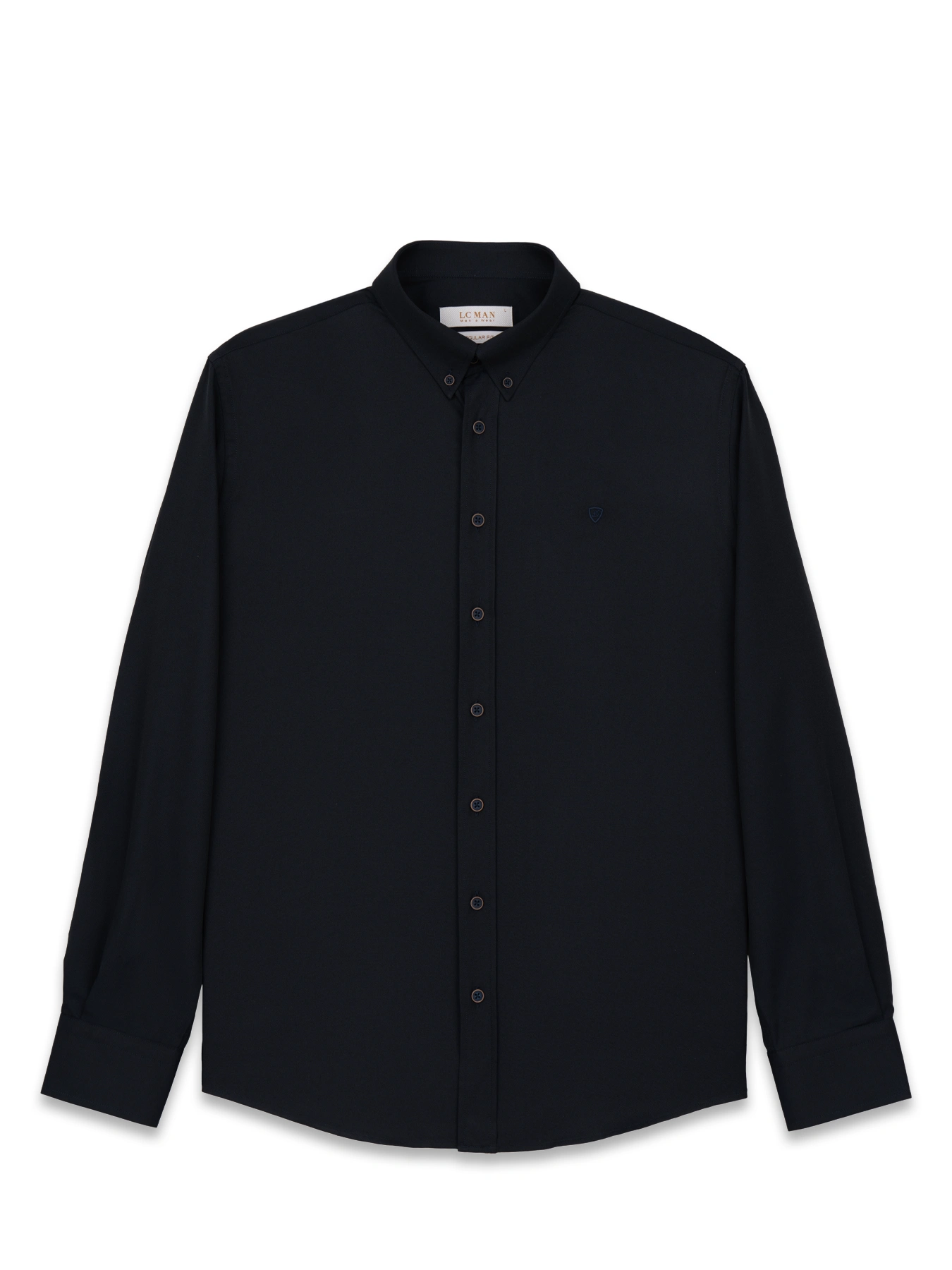 پیراهن آستین بلند سرمه ای تیره ال سی من 92