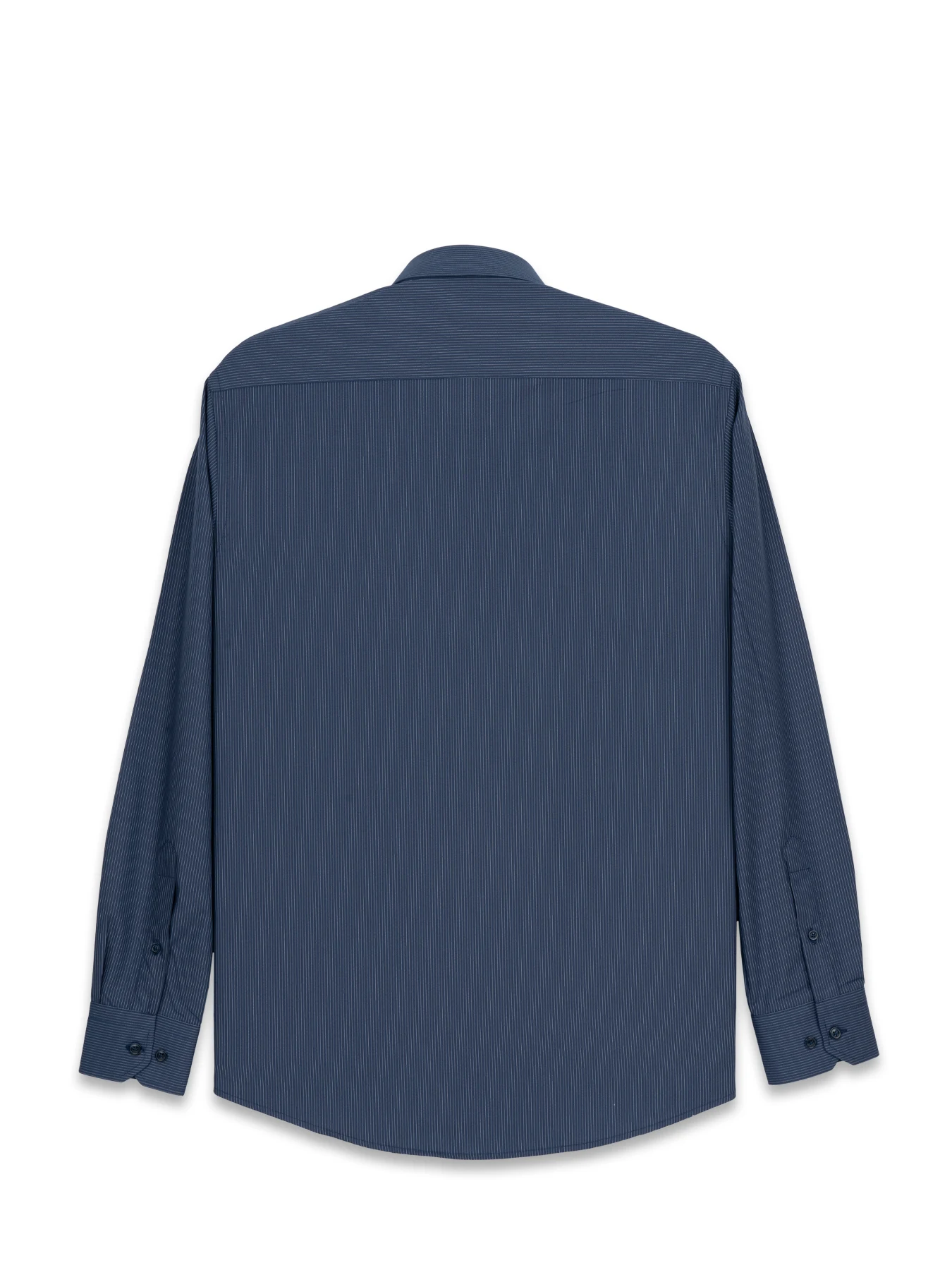 پیراهن آستین بلند راه راه ریز سرمه ای ال سی من 5