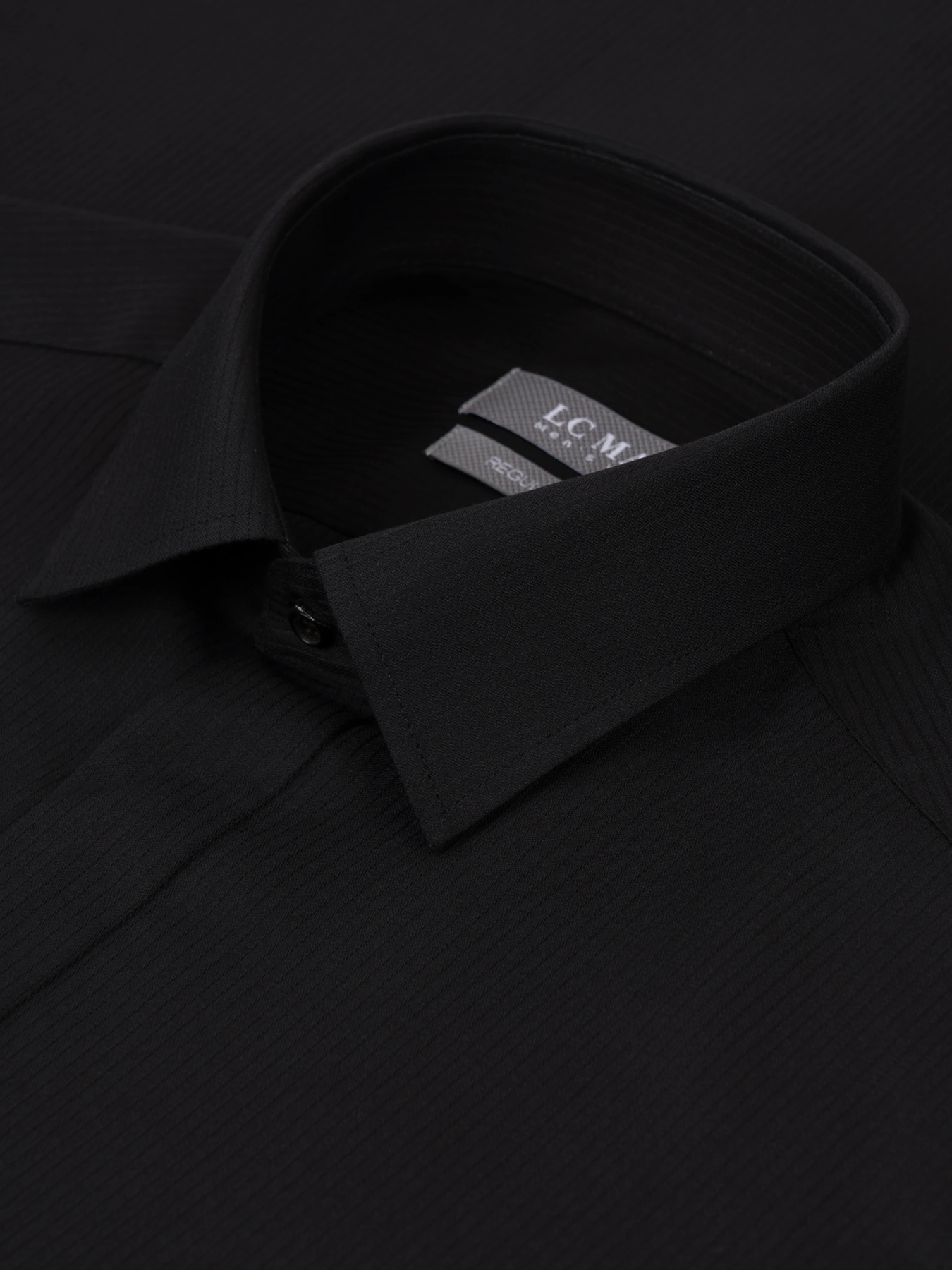 پیراهن آستین بلند مشکی راه راه ال سی من 11