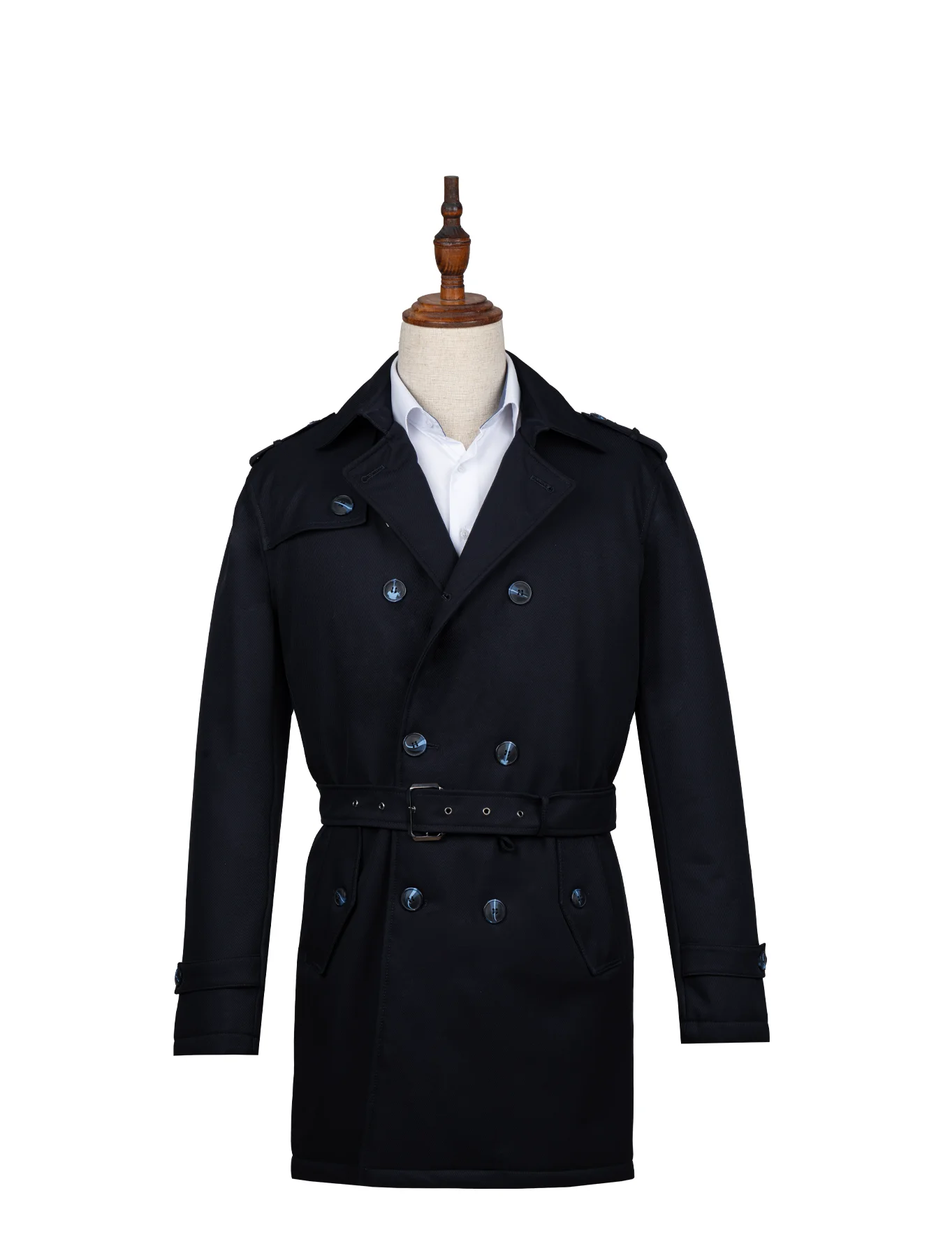 بارانی سرمه ای دبل برس 