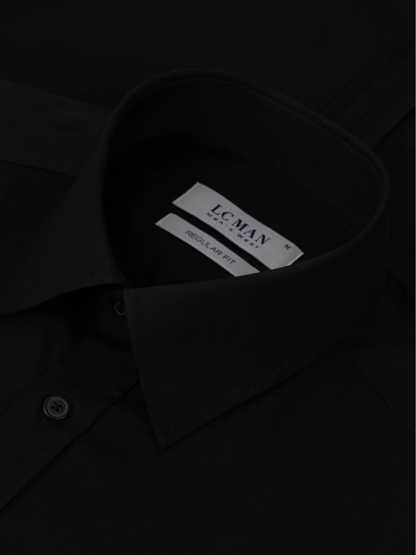 پیراهن آستین بلند مشکی ساده ال سی من 12