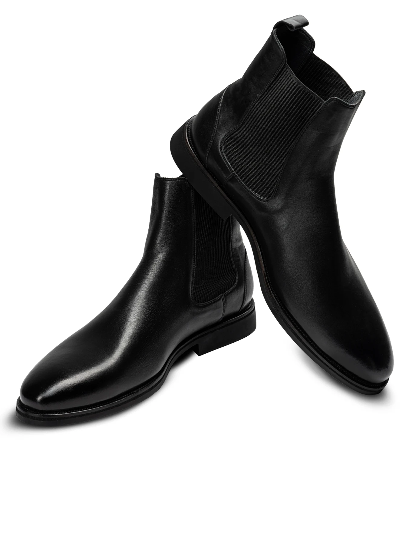 بوت مشکی چرم بغل کش 7