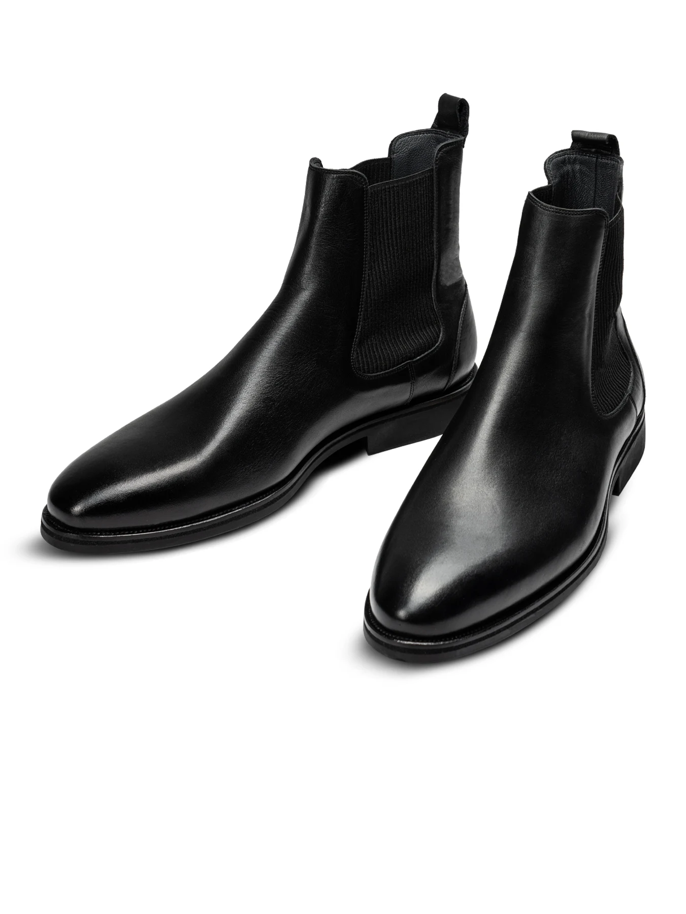 بوت مشکی چرم بغل کش 7