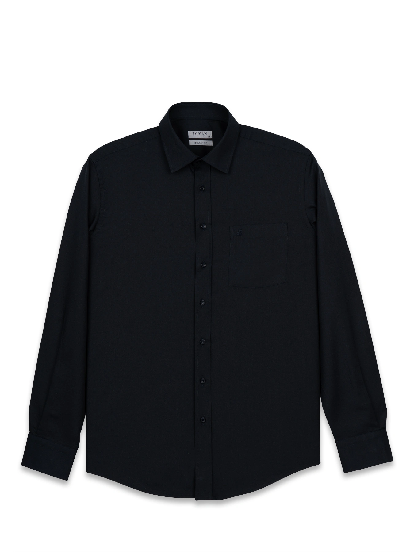 پیراهن آستین بلند سرمه ای تیره ال سی من 43