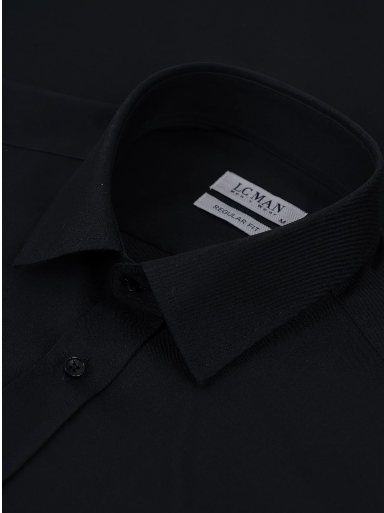 پیراهن آستین بلند سرمه ای تیره ال سی من 43