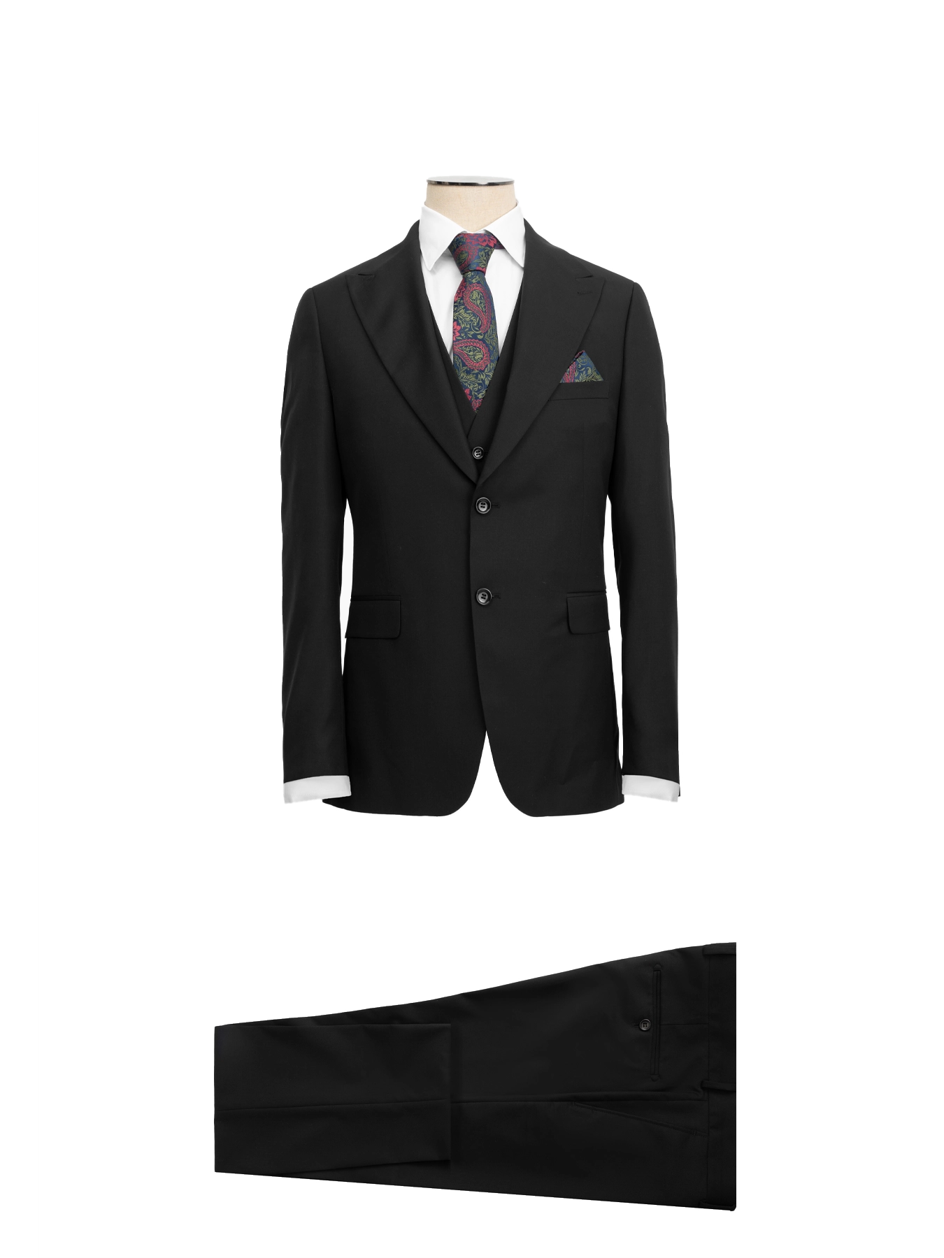 کت و شلوار و ژیله مشکی ال سی من 41