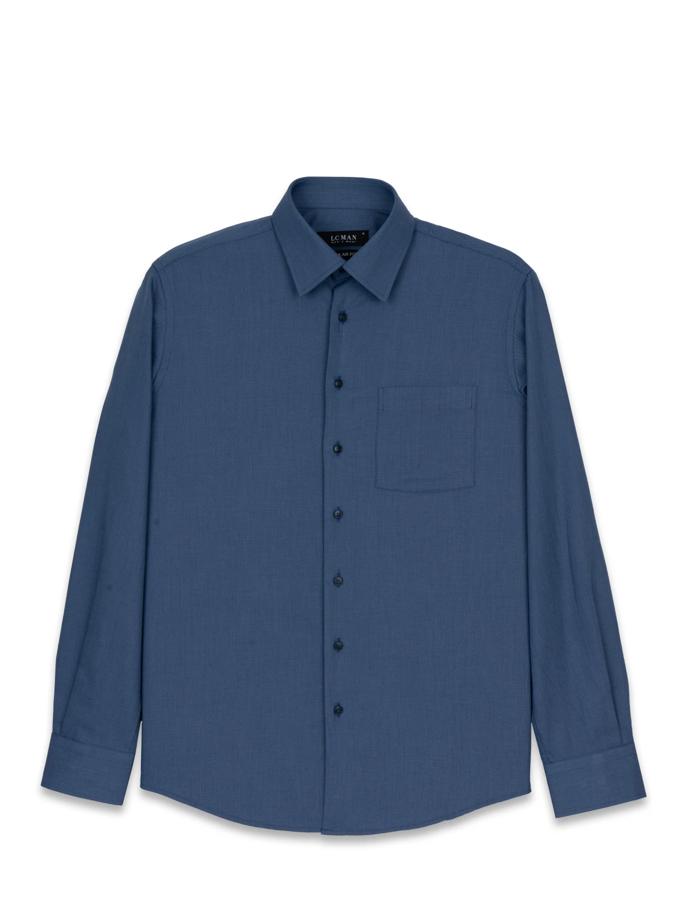 پیراهن آستین بلند آبی تیره ال سی من 48