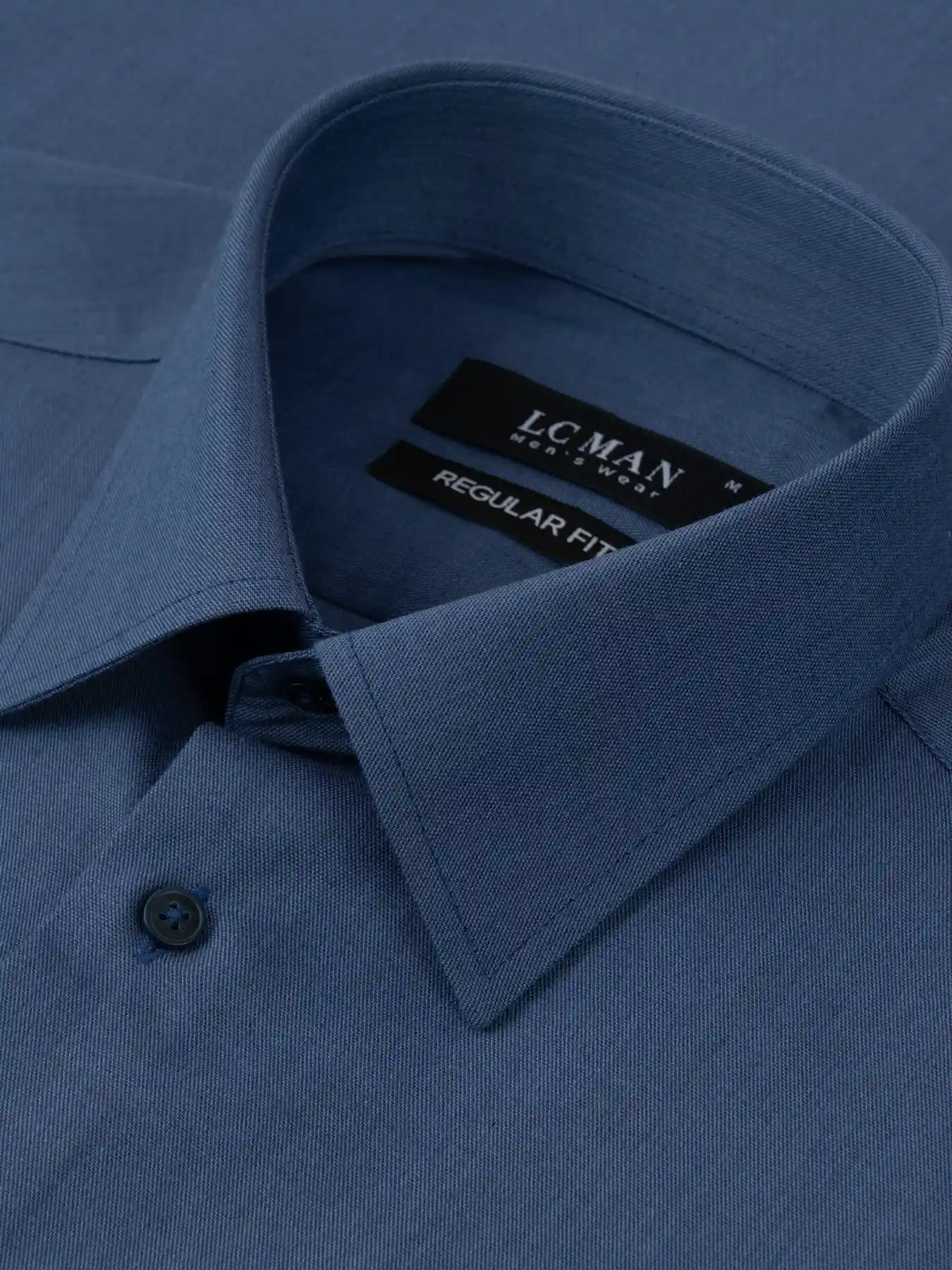 پیراهن آستین بلند آبی تیره ال سی من 48