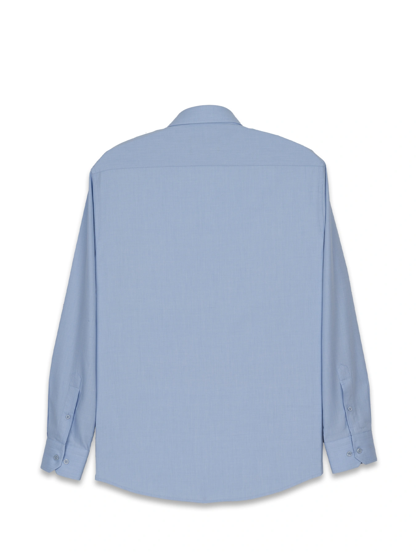 پیراهن آستین بلند آبی ساده ال سی من 48