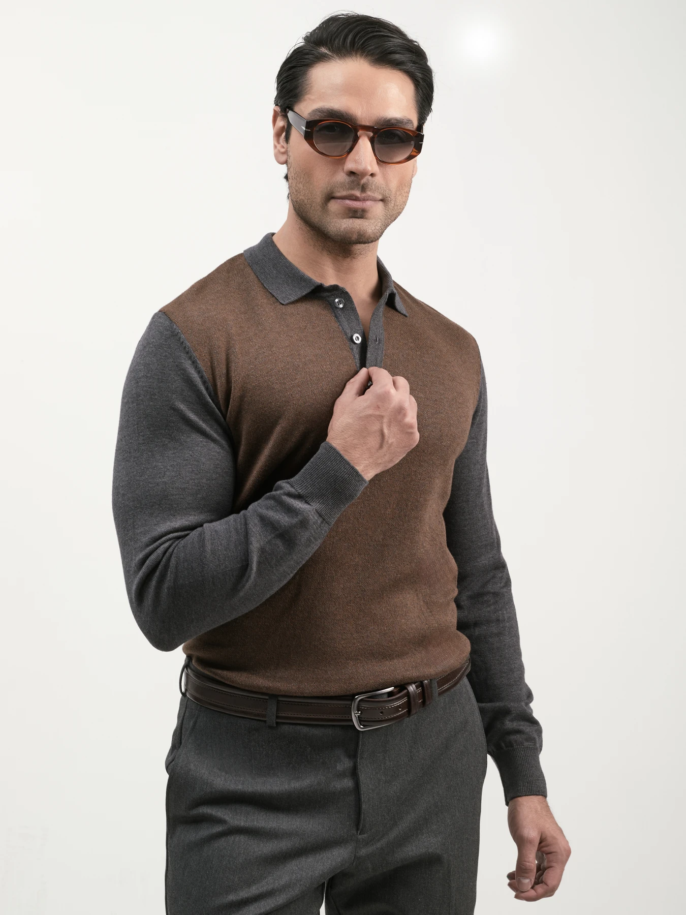 پلیور یقه دار نیم زیپ 13