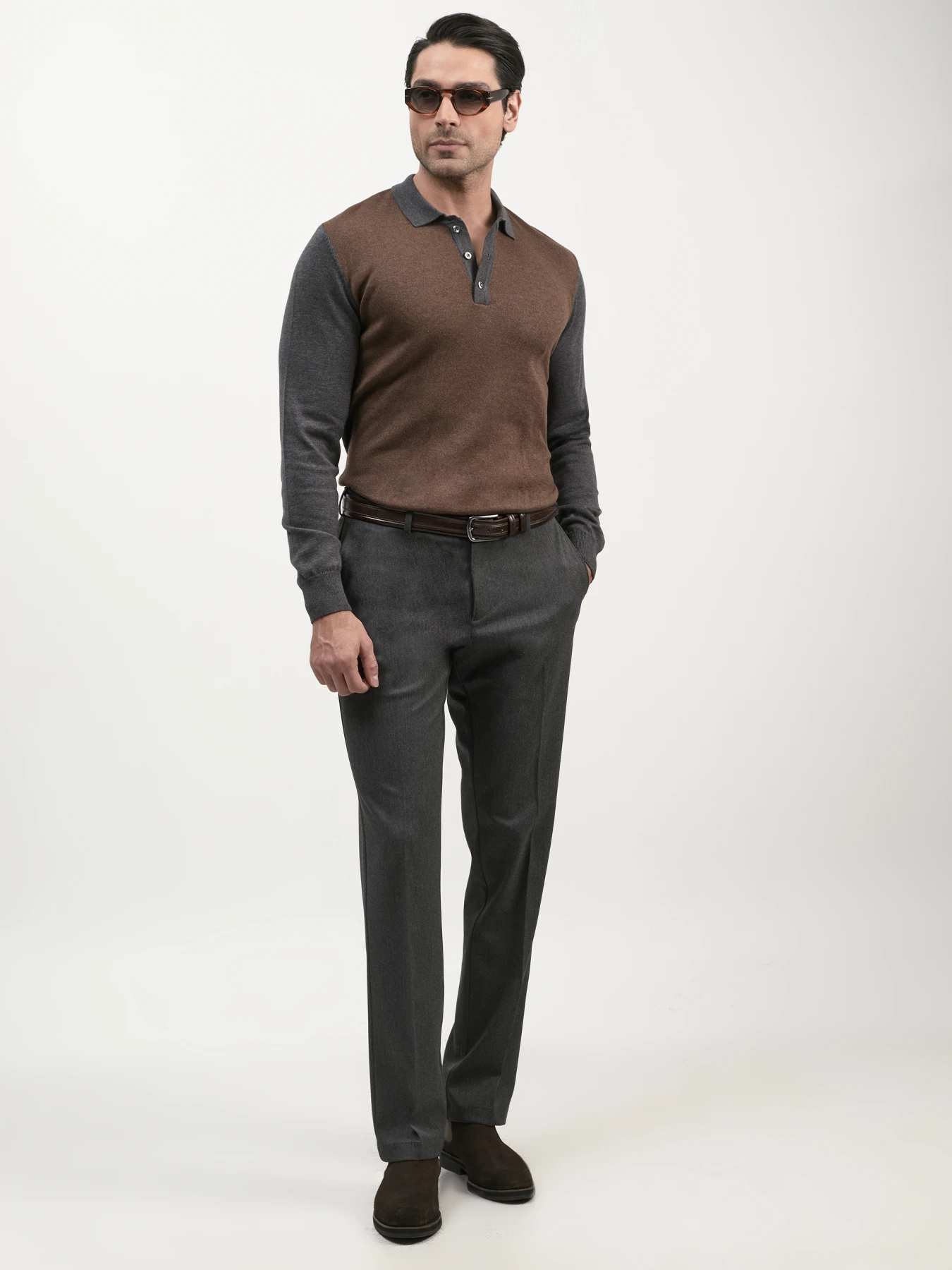 پلیور یقه دار نیم زیپ 13