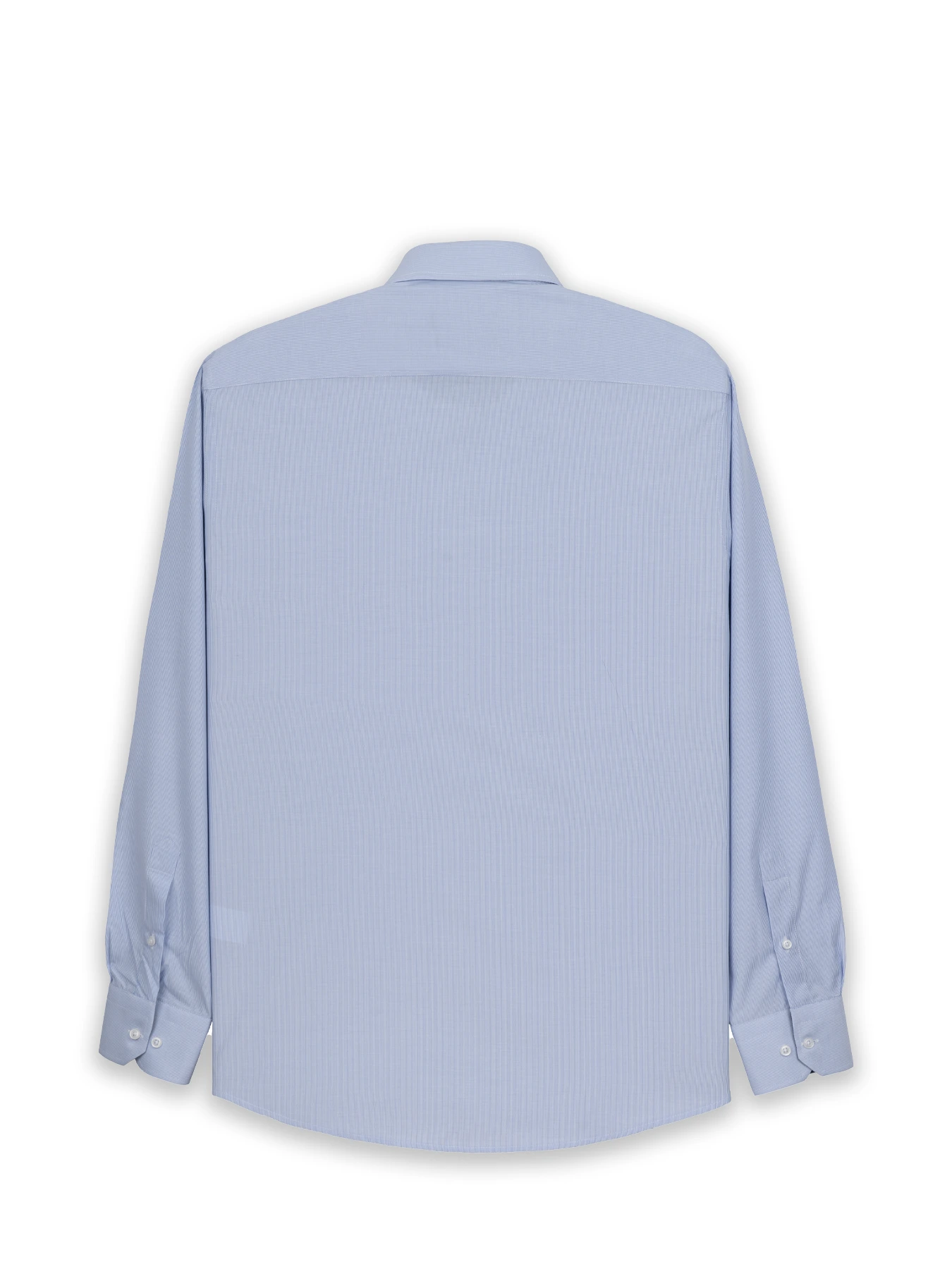 پیراهن آستین بلند آبی راه راه ریز ال سی من 20