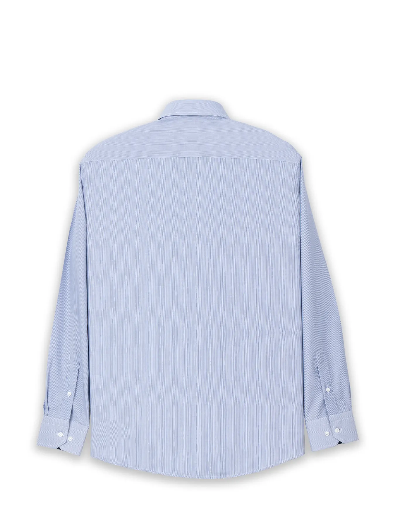 پیراهن آستین بلند راه راه ریز آبی ال سی من 20