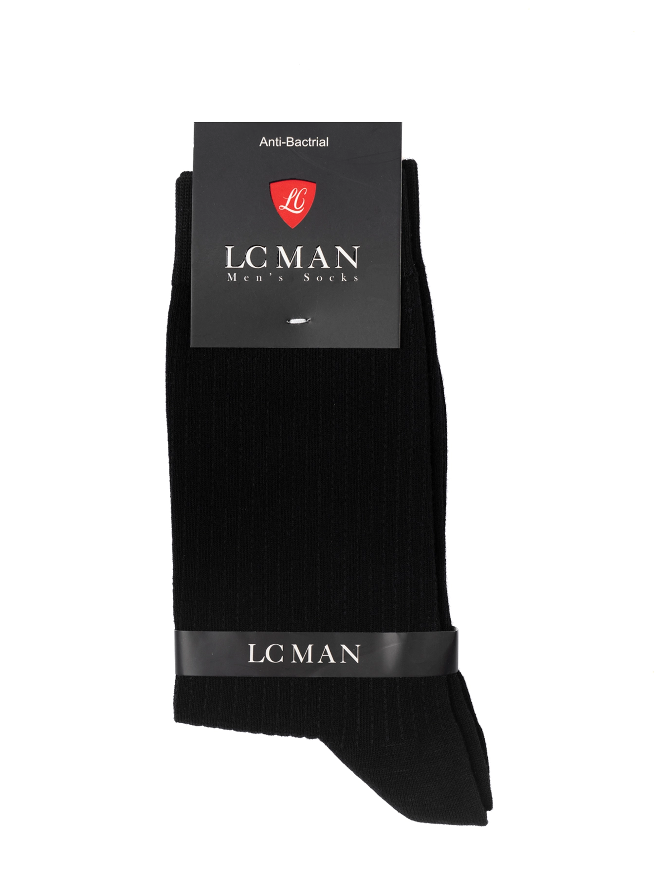 جوراب مشکی طرح دار ال سی من 1