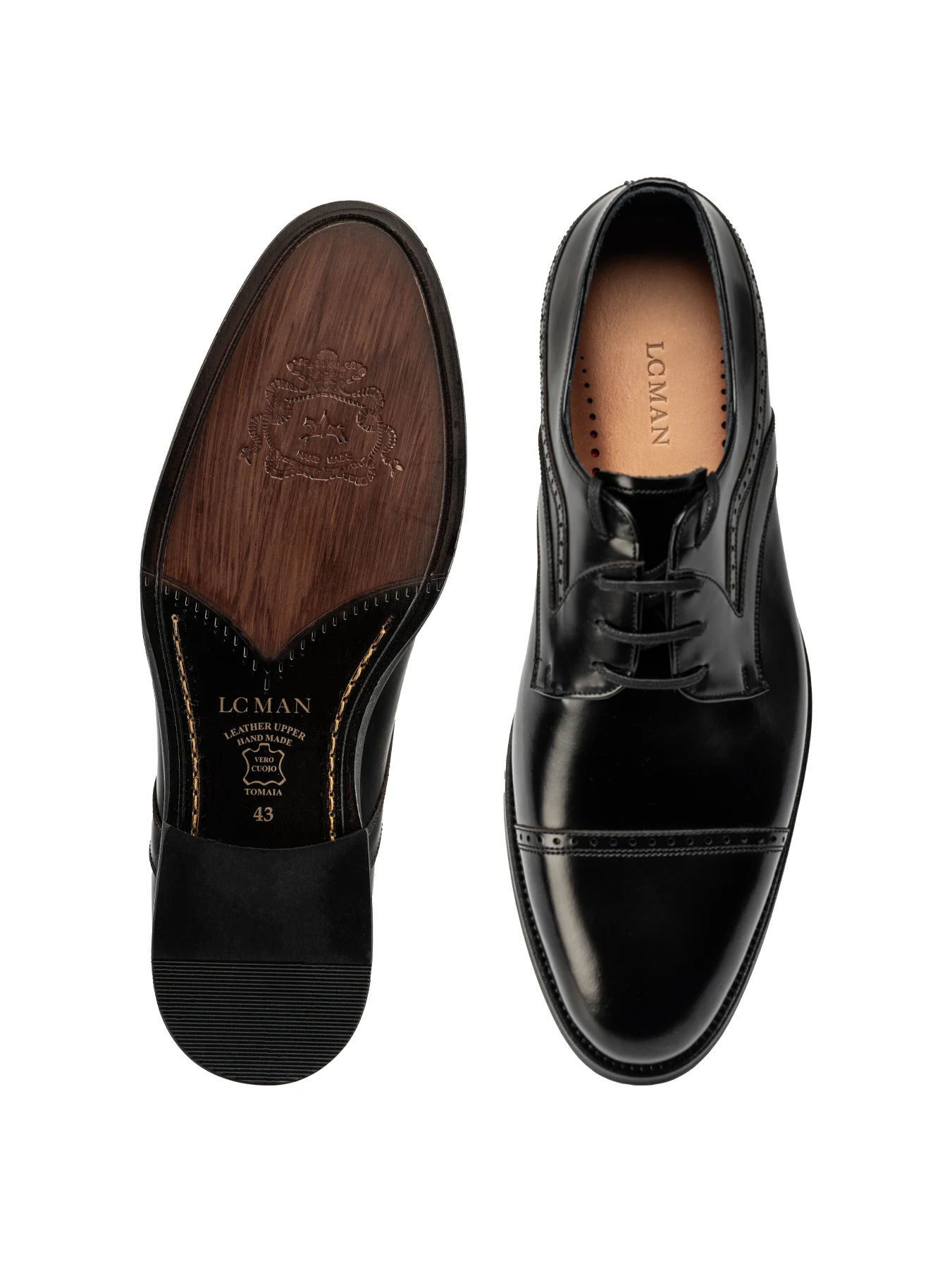 کفش چرم بندار مشکی زیره میکرولایت