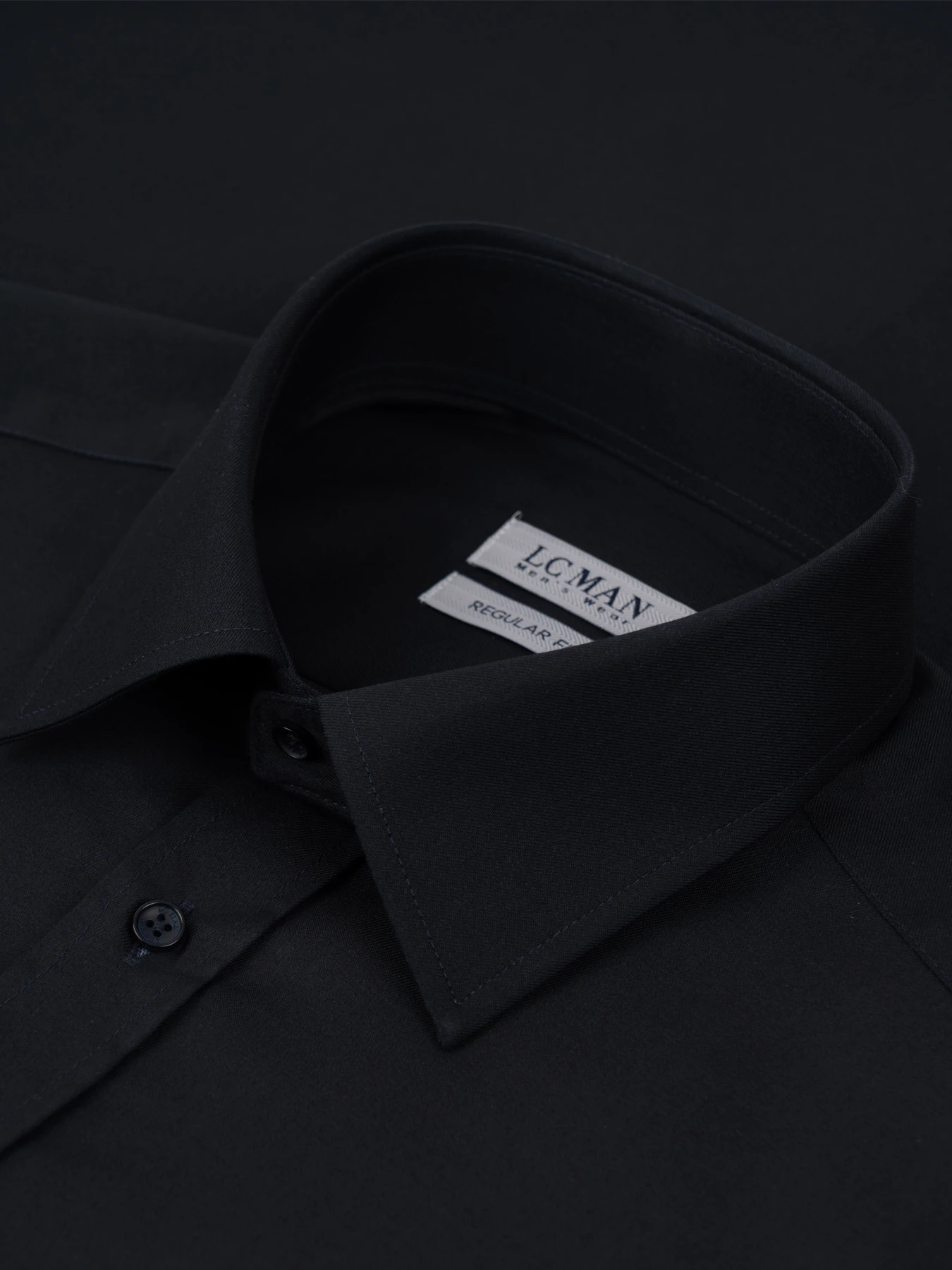 پیراهن آستین بلند سرمه ای تیره ال سی من  78