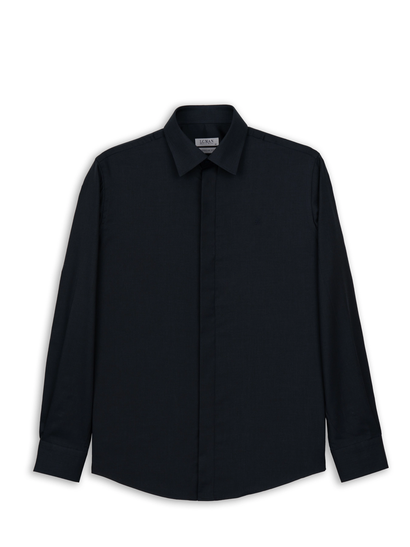 پیراهن آستین بلند سرمه ای تیره ال سی من 54